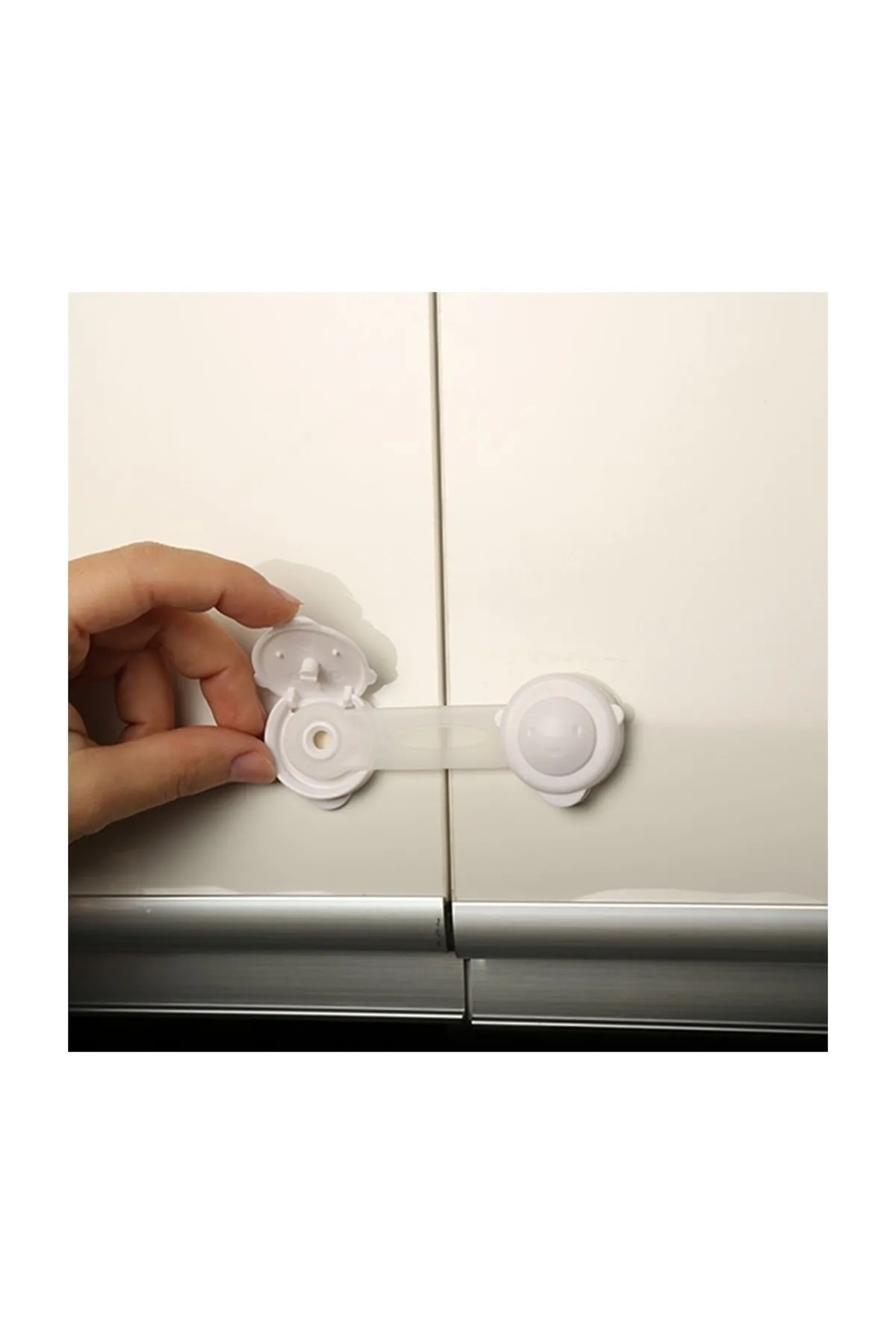 Miningaa 8'li Kolay Montajlı Dolap Kilidi Özel Tasarım Iz Bırakmaz Bantlı Çocuk Bebek Güvenlik Emniyet Seti fotoğrafı 4 (önizleme)