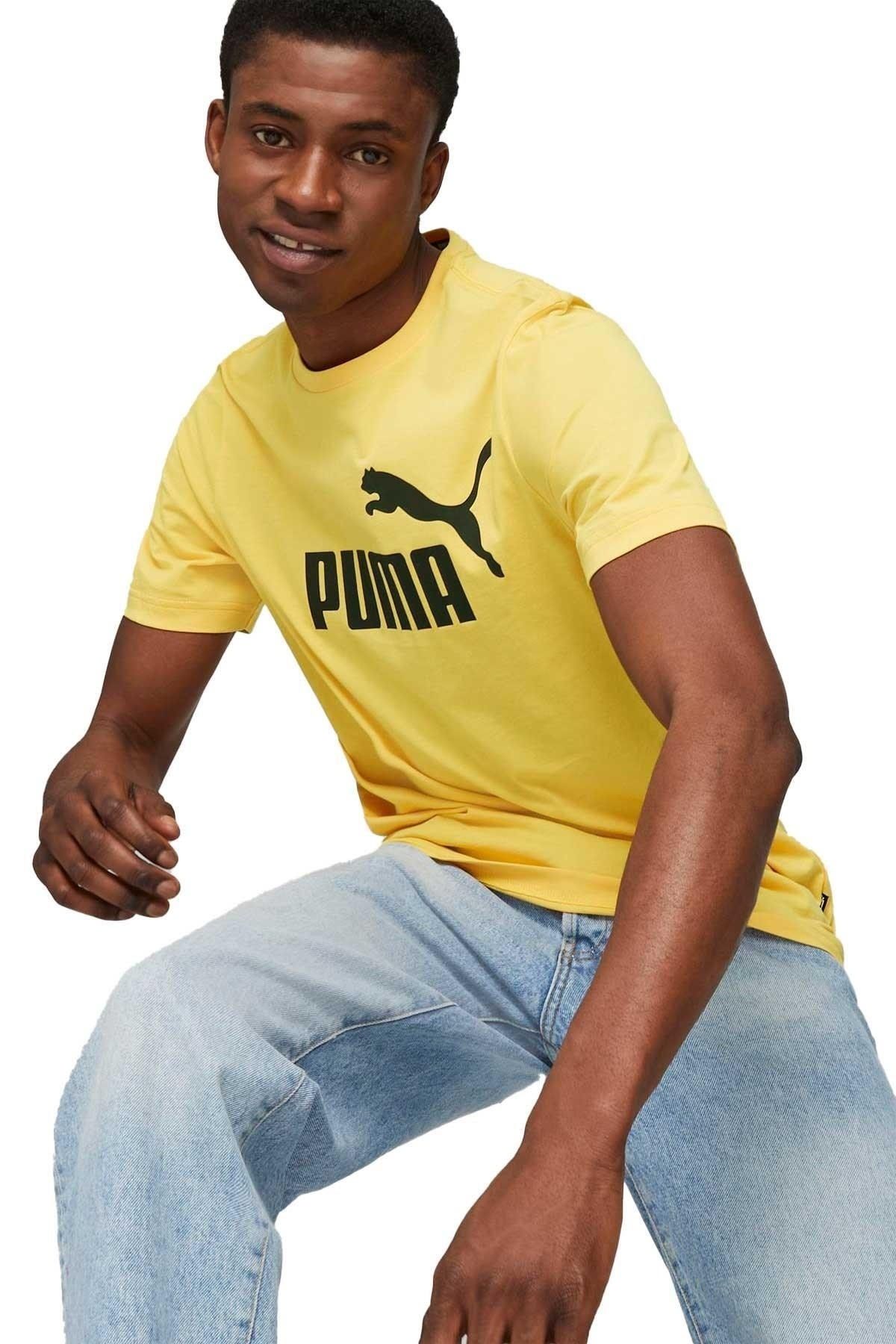 Black and yellow puma shirt online