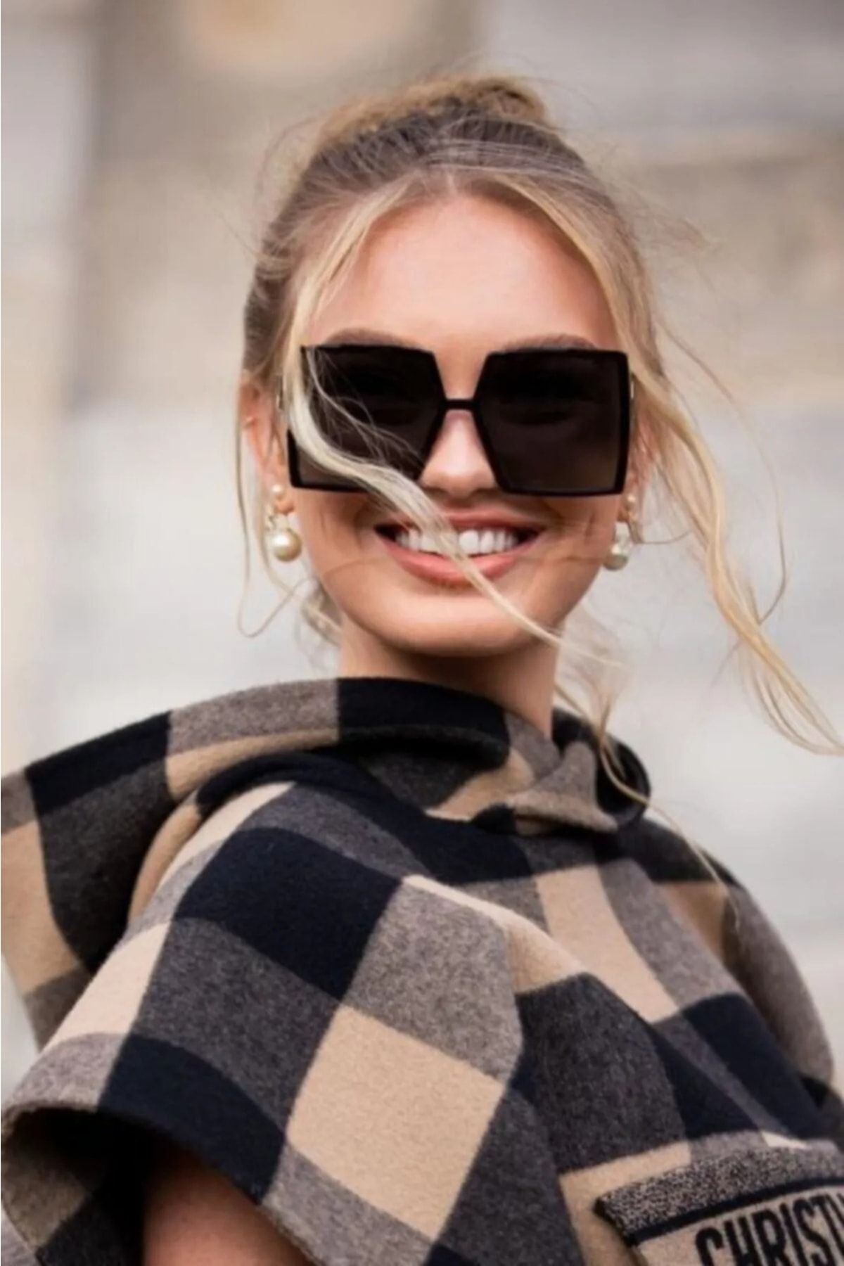 Big frame black online sunglasses