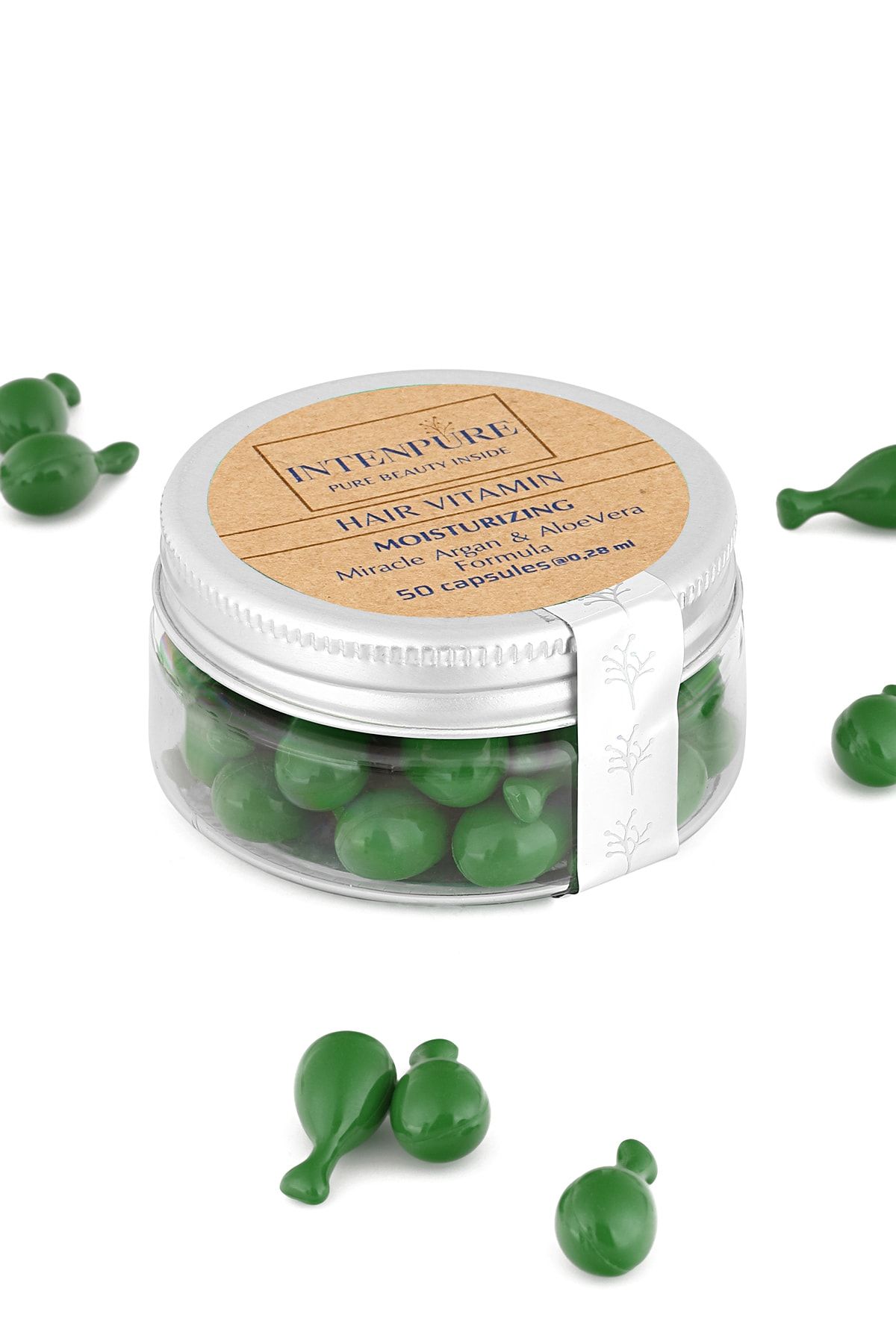ویتامینه مرطوب کننده با رطوبت بالا غنی شده با آلوورا و روغن آرگان 50 کپسول intenpure