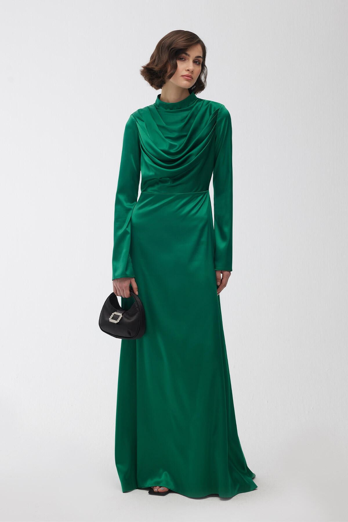 Manuka-Violettes Degaje Abendkleid Smaragd 3