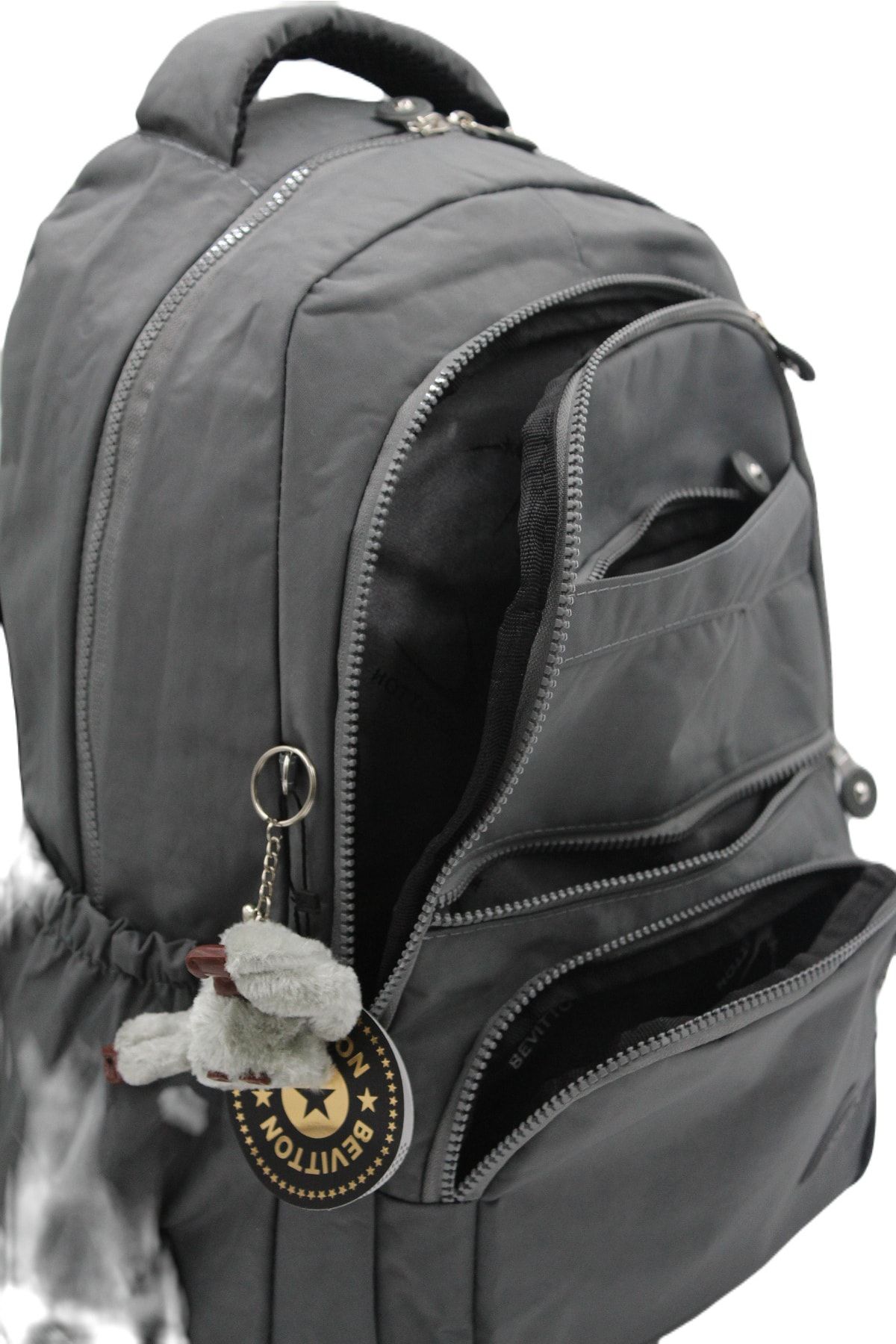 Bevitton-Rucsac unisex din țesătură șifonată rezistentă la apă 2400 7