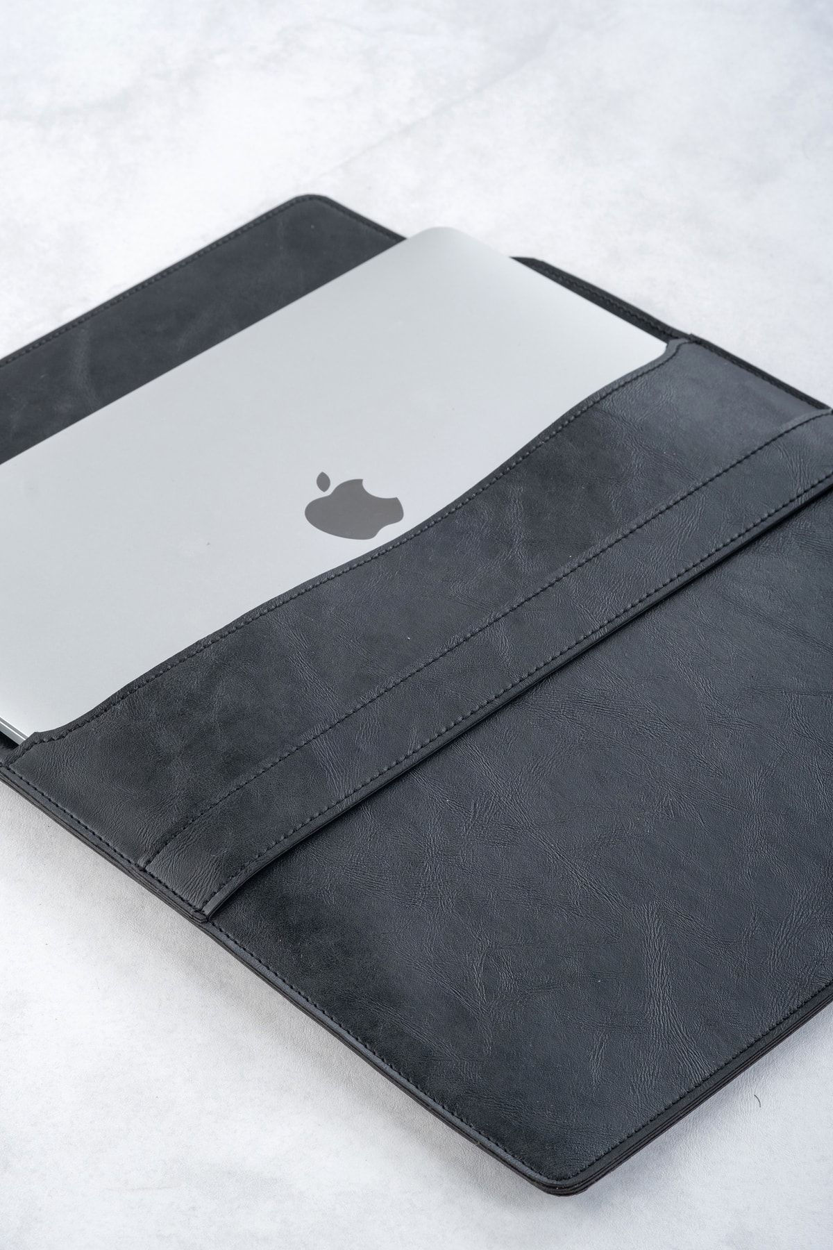 Pu Deri Siyah 13 13.3 13.6 Inç Notebook Laptop Kılıfı Macbook Air Pro M1 M2 Evrak Çantası Portföy