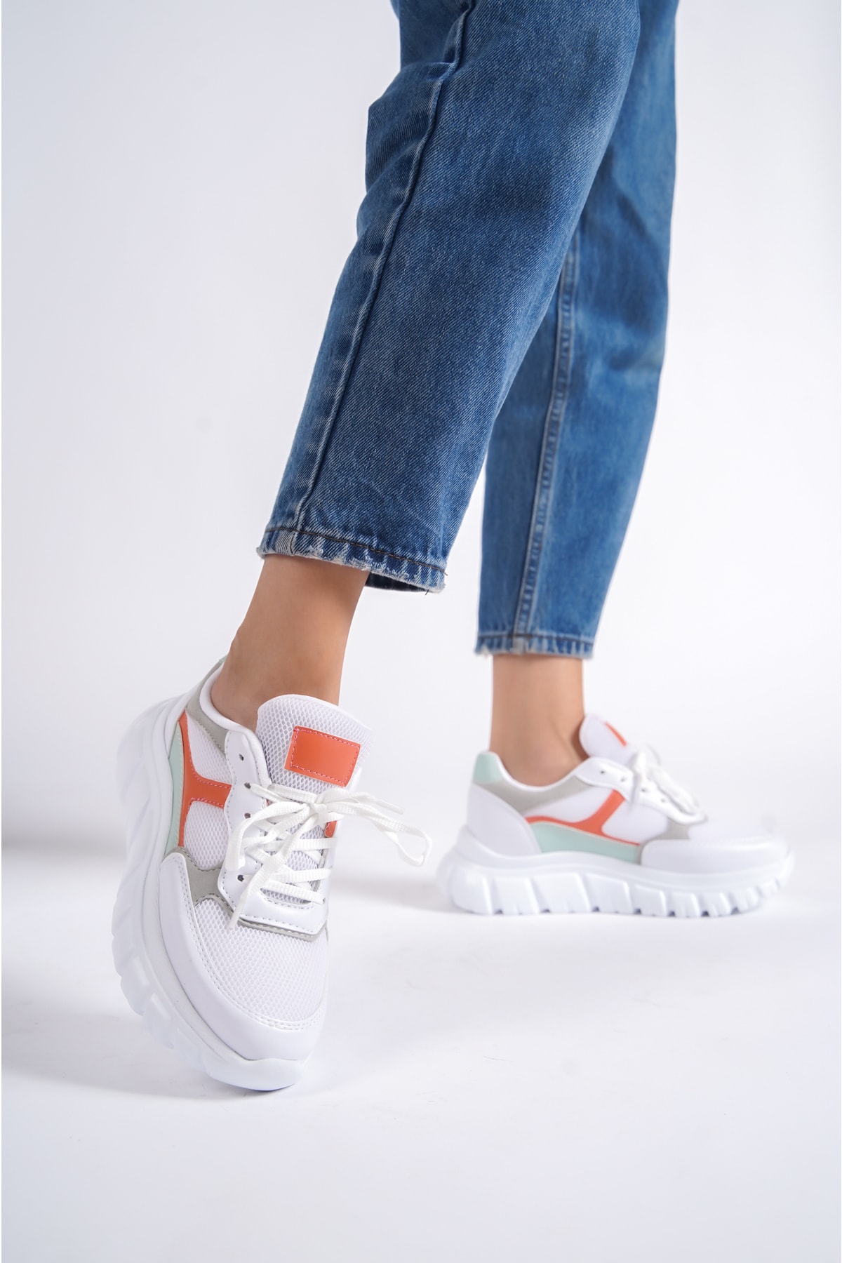 Rimex Kadın Bağıcıklı Fileli Günlük Sneaker Spor Ayakkabı Rm0474