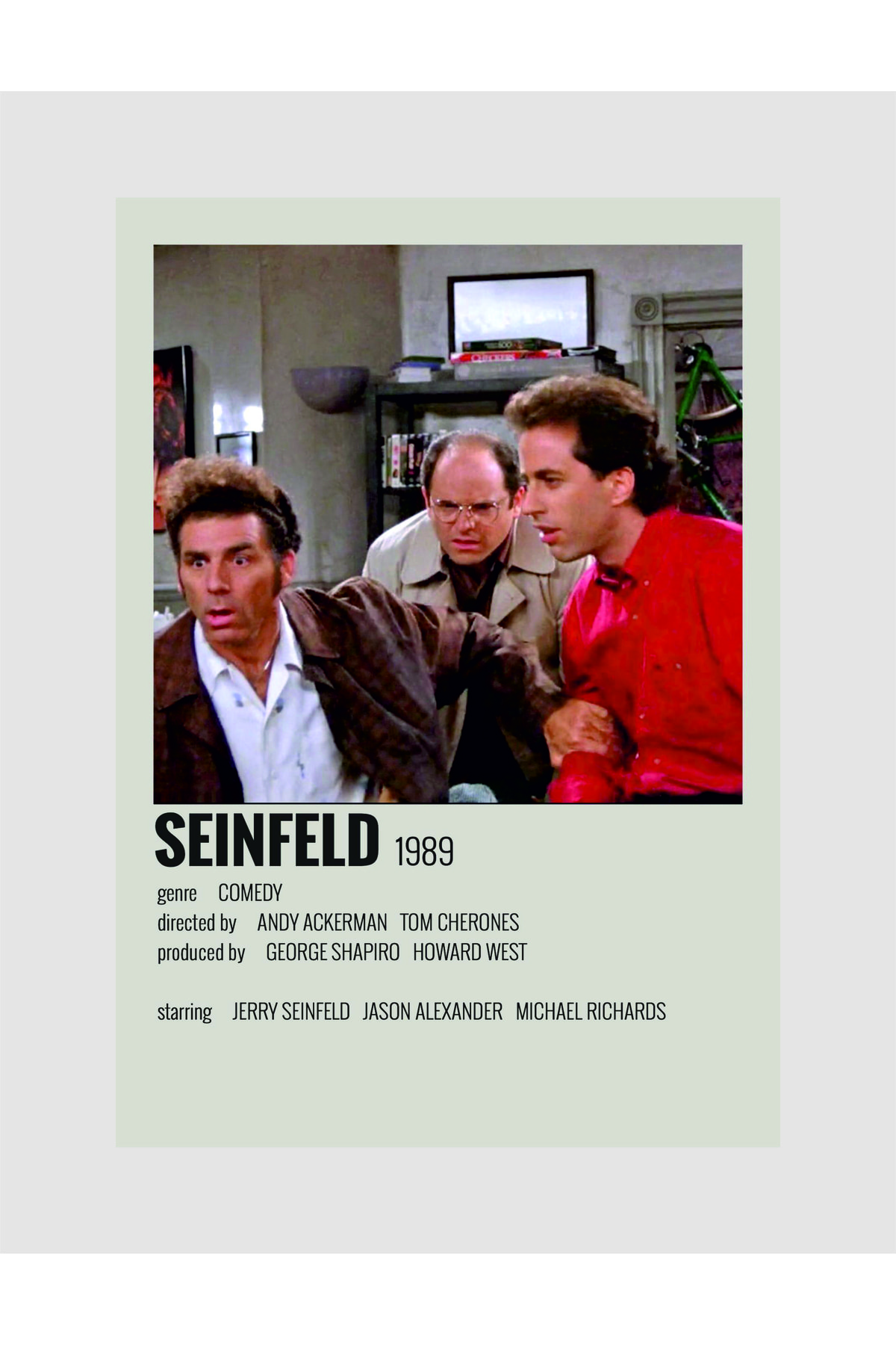 Seinfeld Film Info Card Wall Poster
