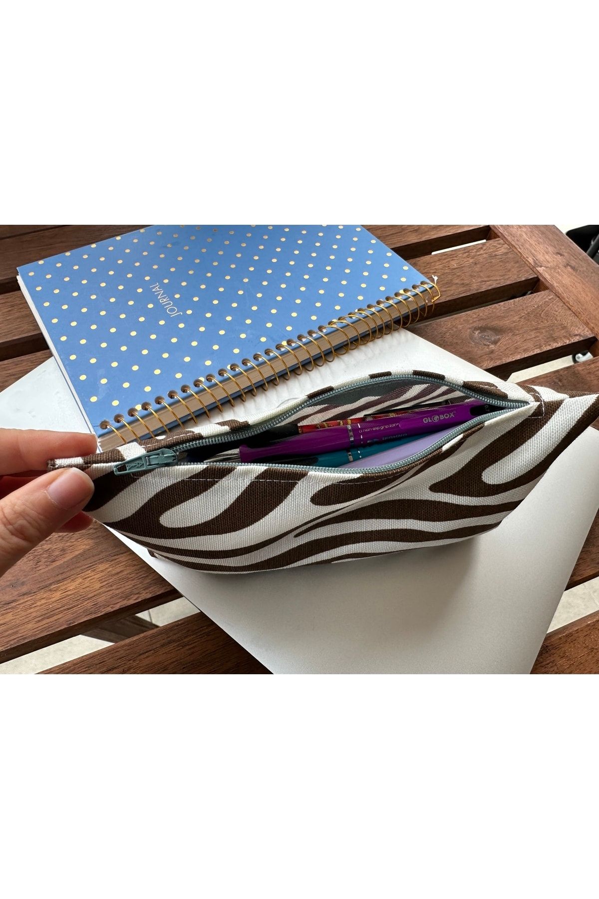 fimugift-Fimu Brown Zebra Pencil Case 2