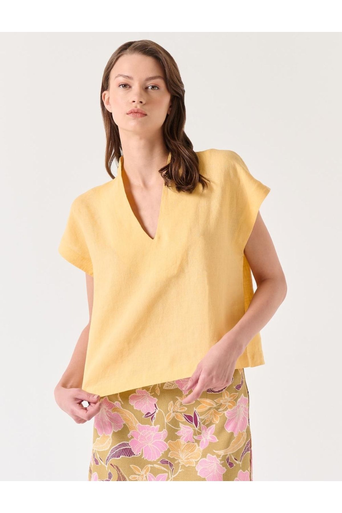 Jimmy Key Bluse Gelb Regular Fit