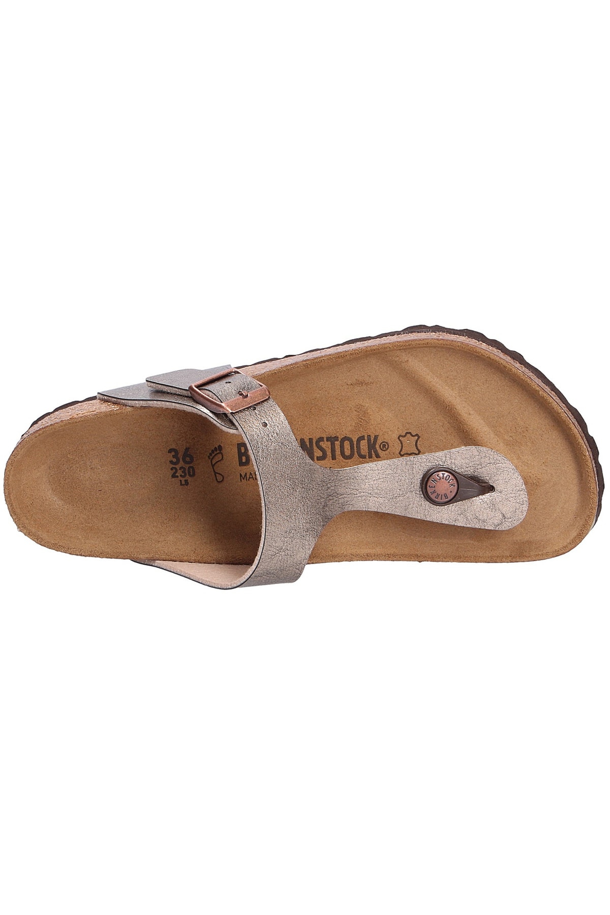 صندل بیرکن استاک زنانه چرم اصل قهوه ای  راسته       | Birkenstock 274-30-0049 DE - تصویر 8