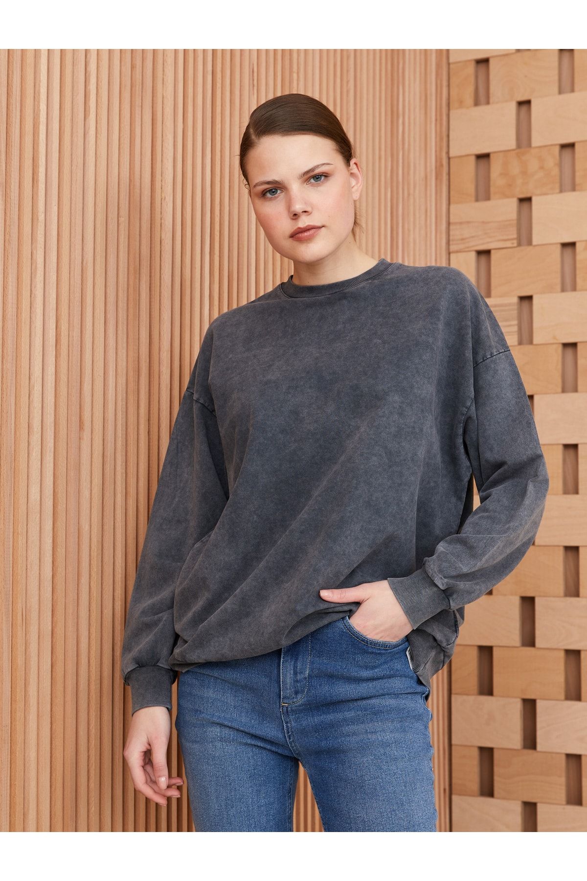 LC Waikiki Tunika Grau Oversized