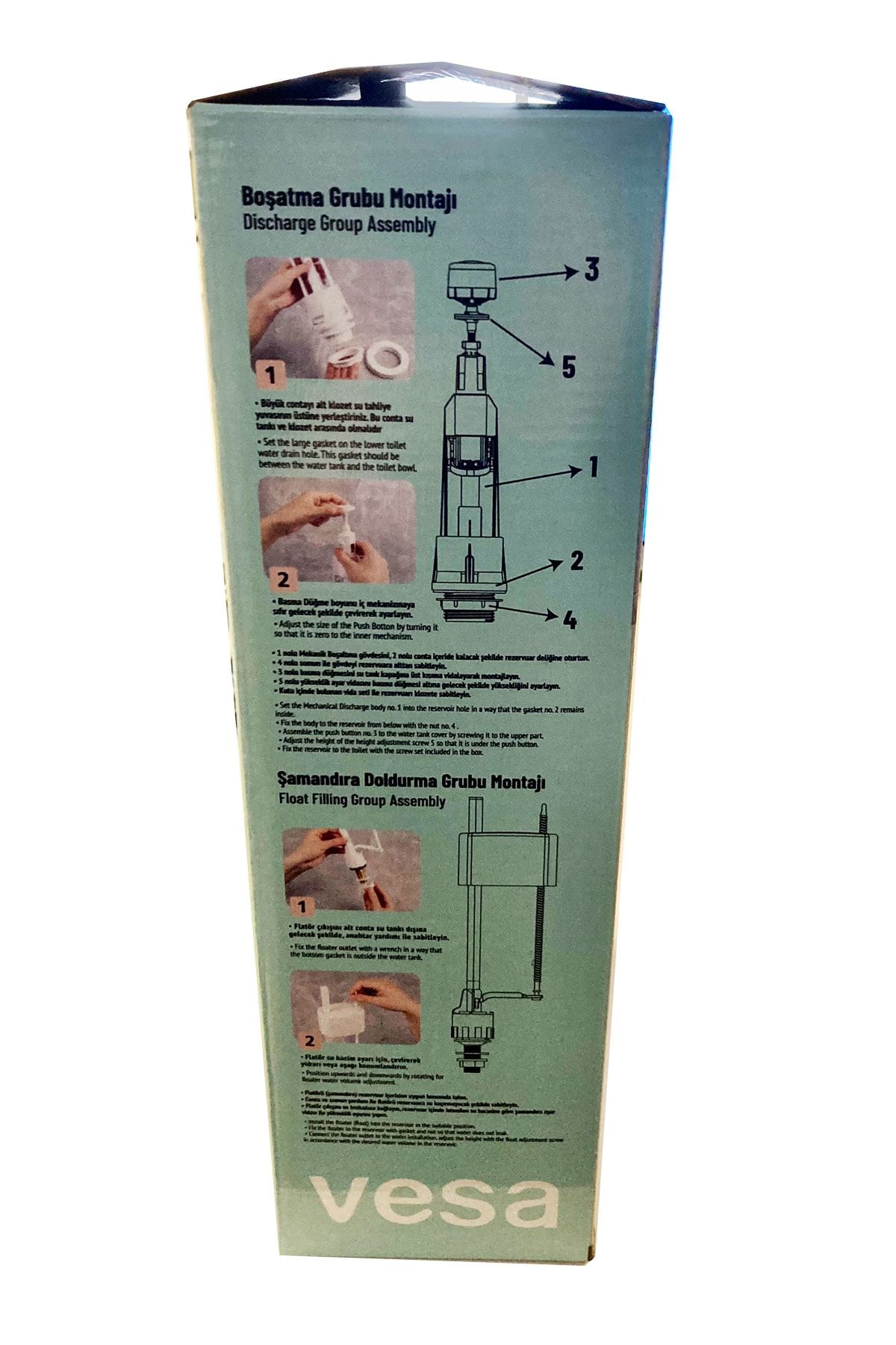 VESA-Single Stage Toilet Cistern Press-on Inner Set 2