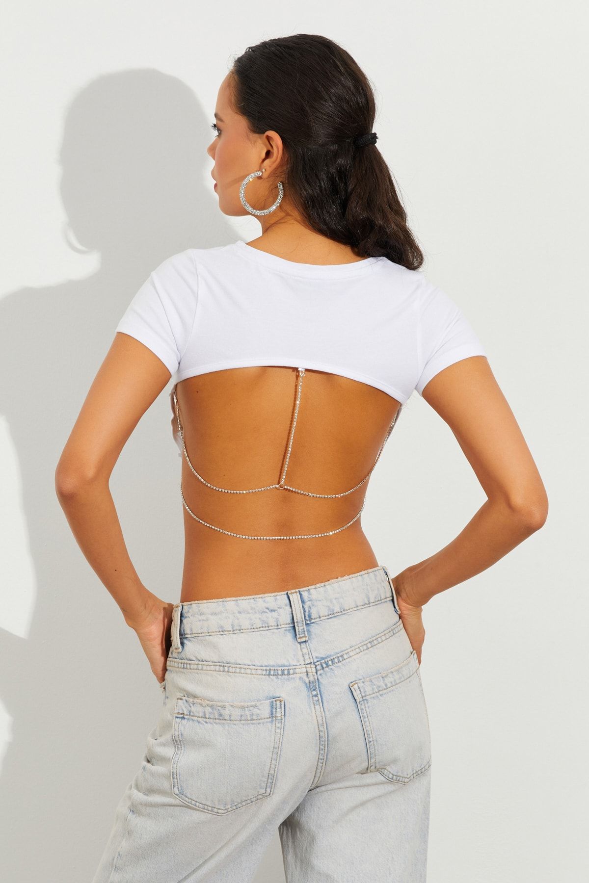 Cool & Sexy Bluse Weiß Slim Fit