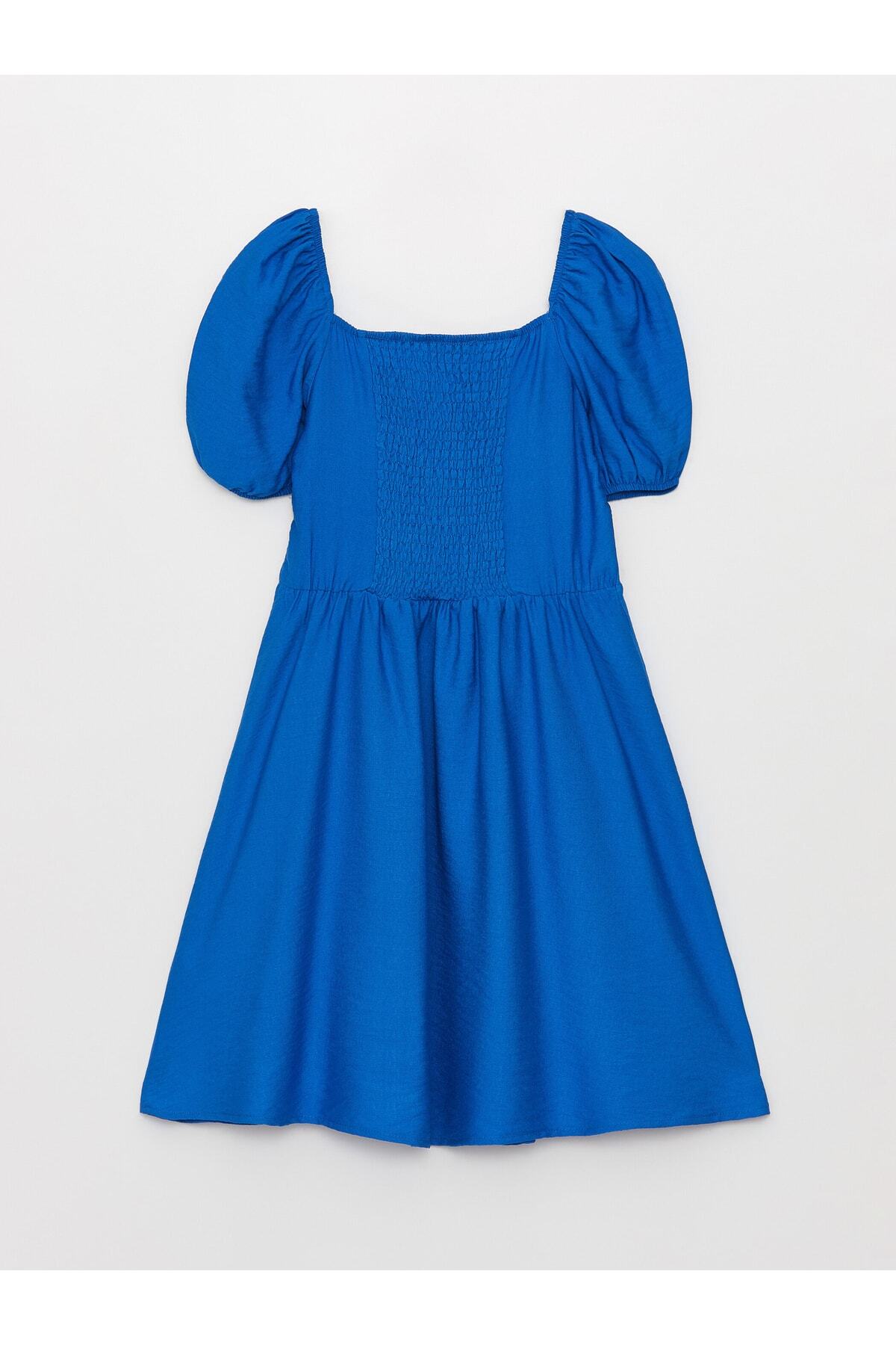LC Waikiki-Rochie de damă cu mânecă scurtă, cu decolteu pătrat, cu aspect de in 2