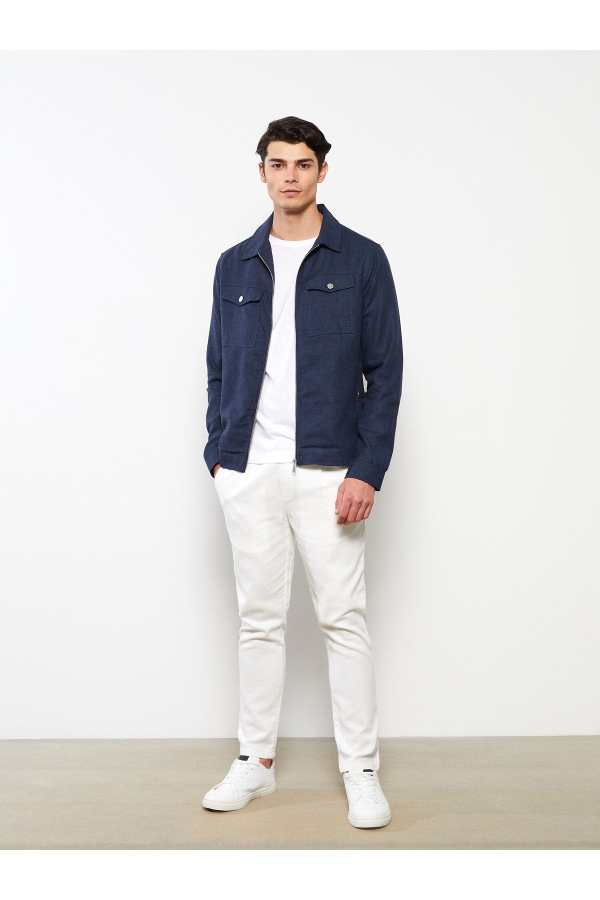LC Waikiki-Pánský košilový límec Standard Fit kabát 1