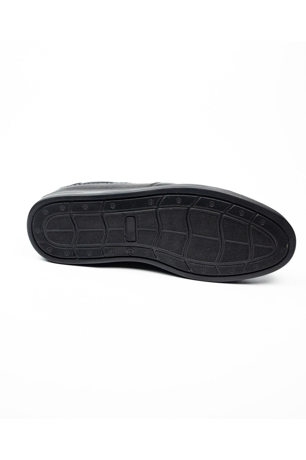 Polaris-106715 Black Leather Five Point Men's Casual Shoes 5