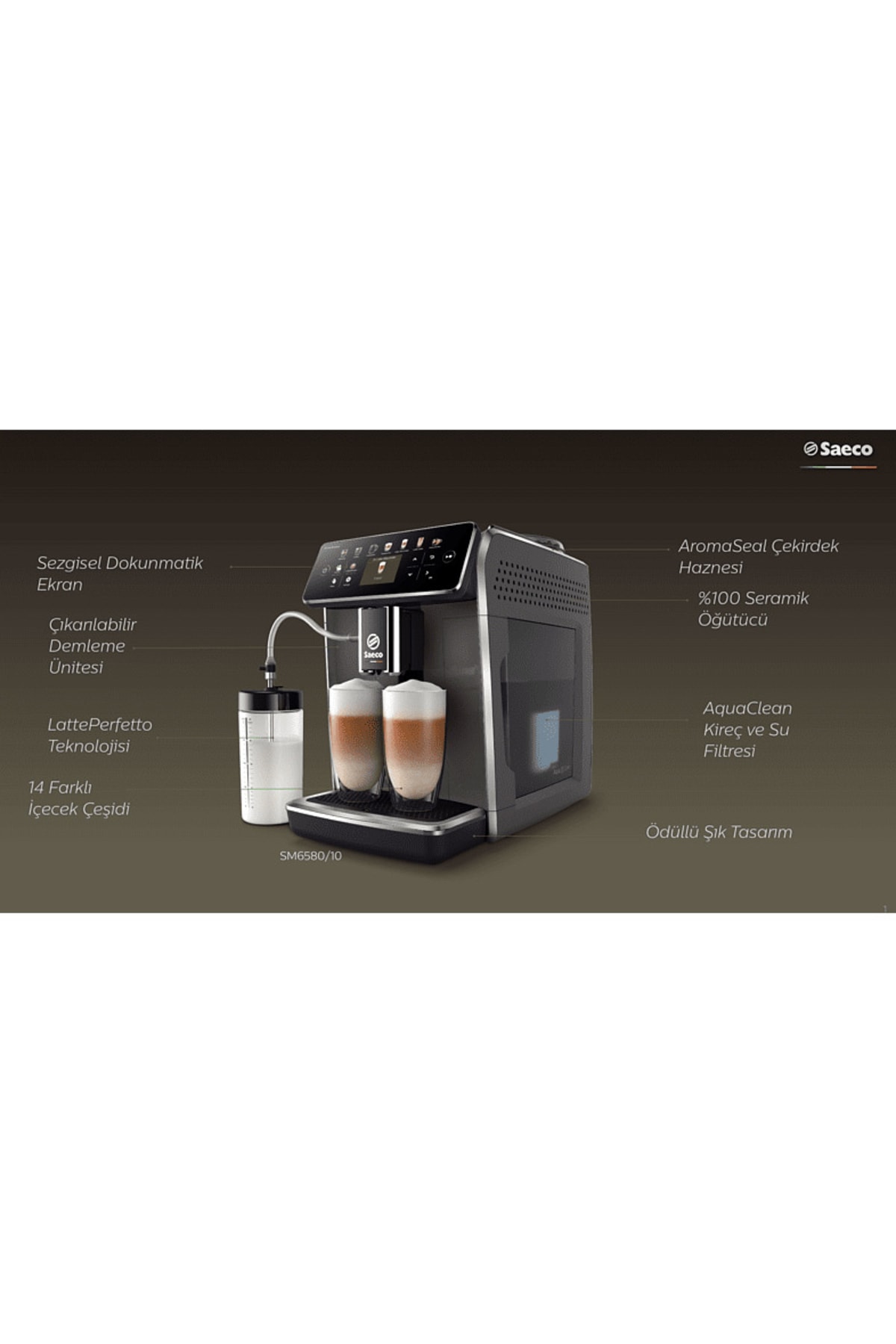 Saeco Sm6580/10 Granaroma Tam Otomatik Espresso Makinesi Siyah - Fiyatı ...