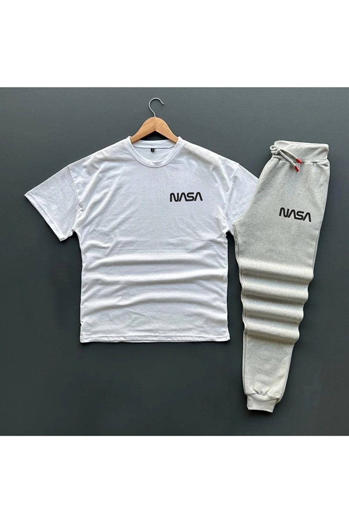 MYDARKSTYLE 2 Piece Nasa Tracksuit T shirt Set New Season New