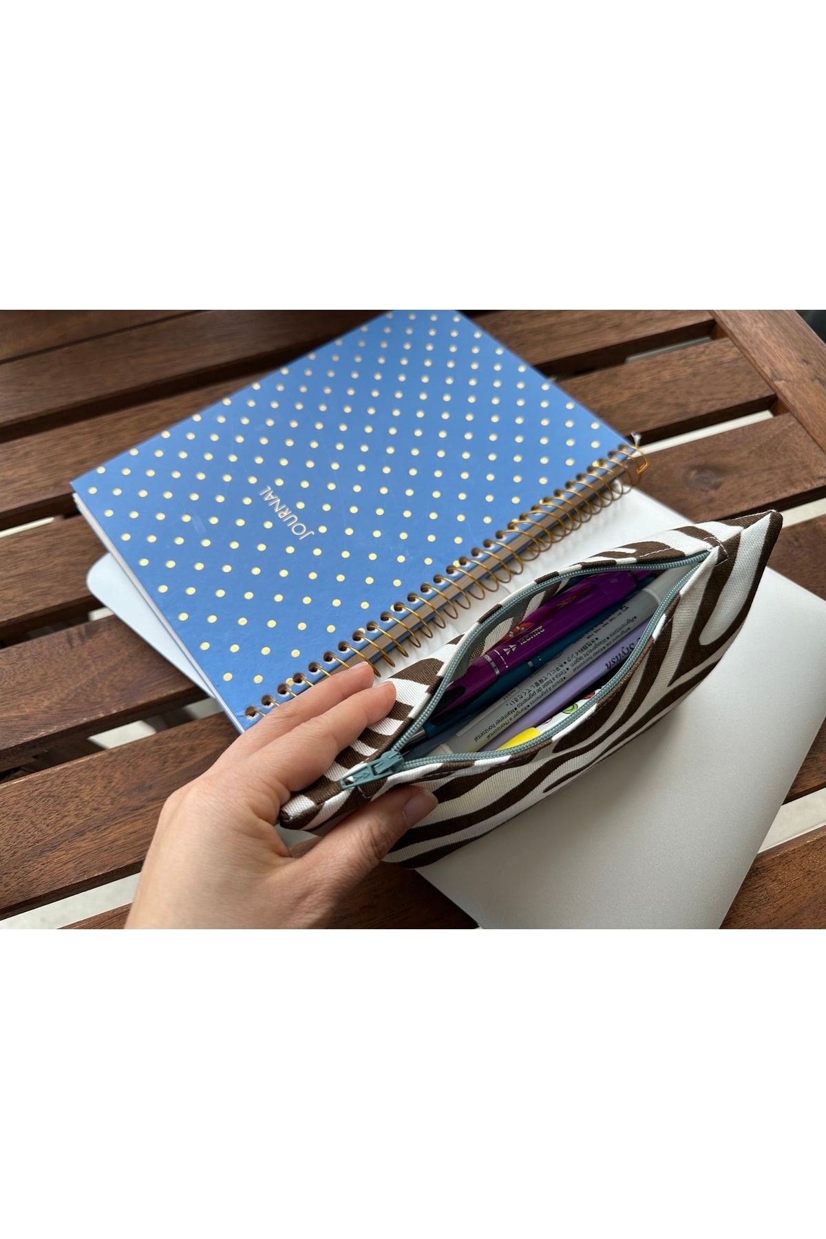 fimugift-Fimu Brown Zebra Pencil Case 3