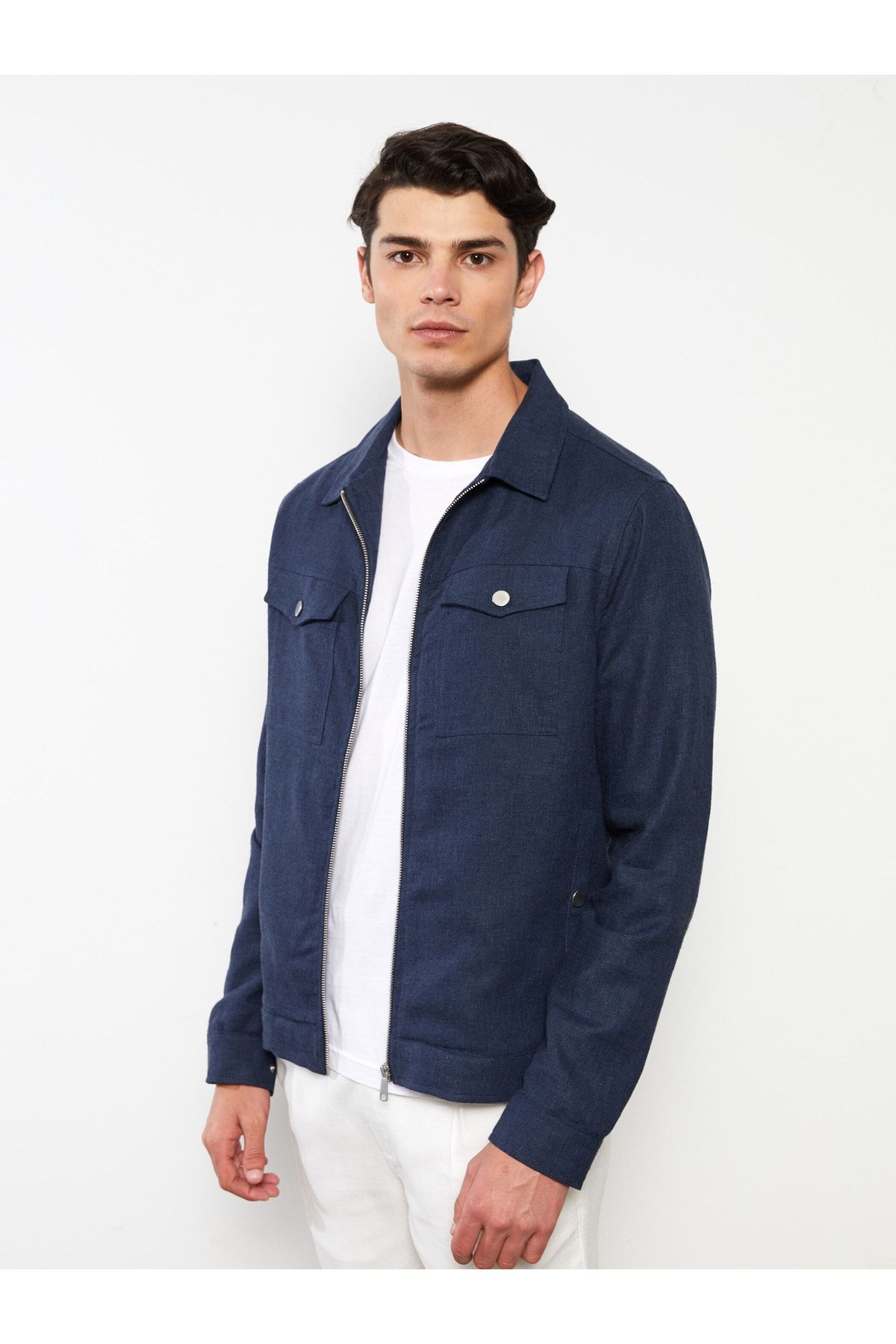 LC Waikiki-Pánský košilový límec Standard Fit kabát 3