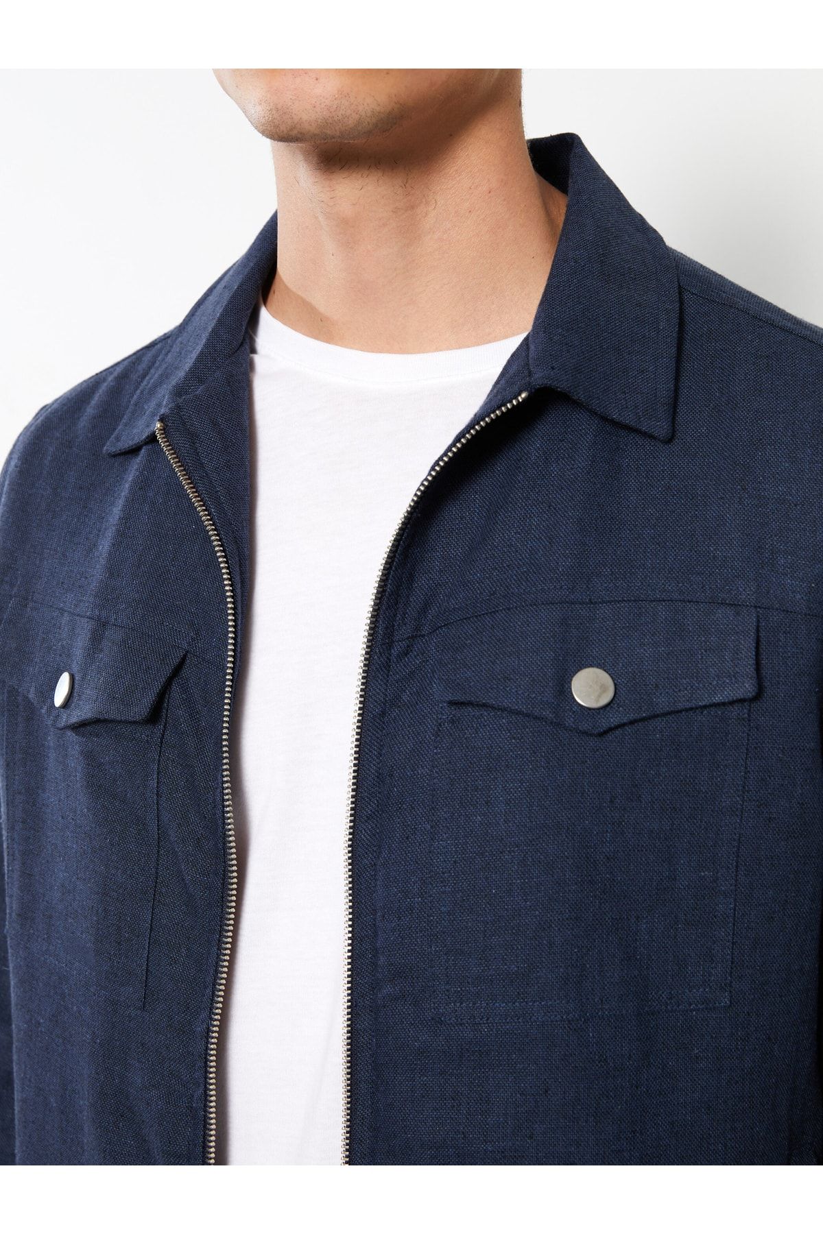 LC Waikiki-Pánský košilový límec Standard Fit kabát 4