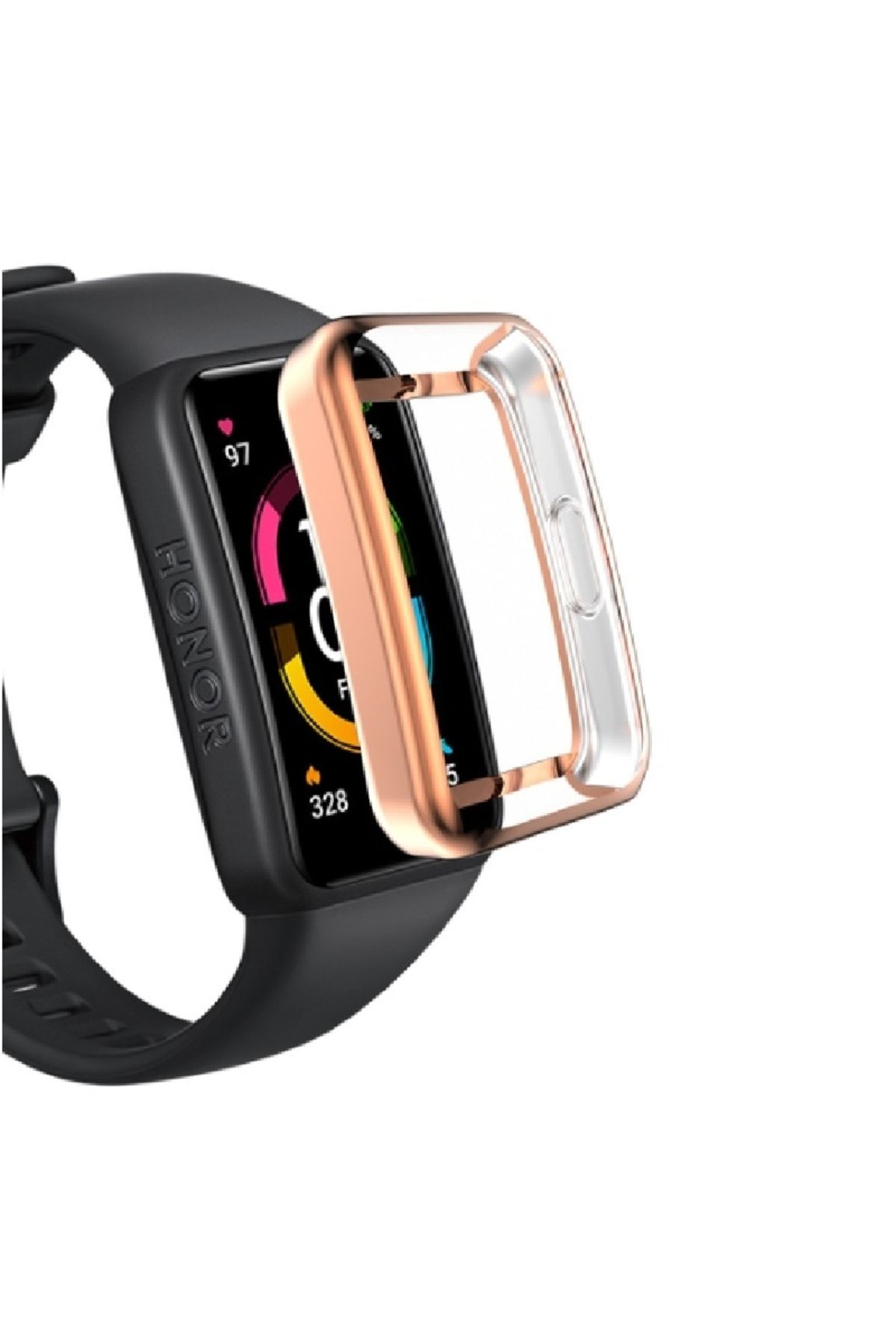 Tagomoon Honor Band 6 Compatible Covered Front Silicone Screen and