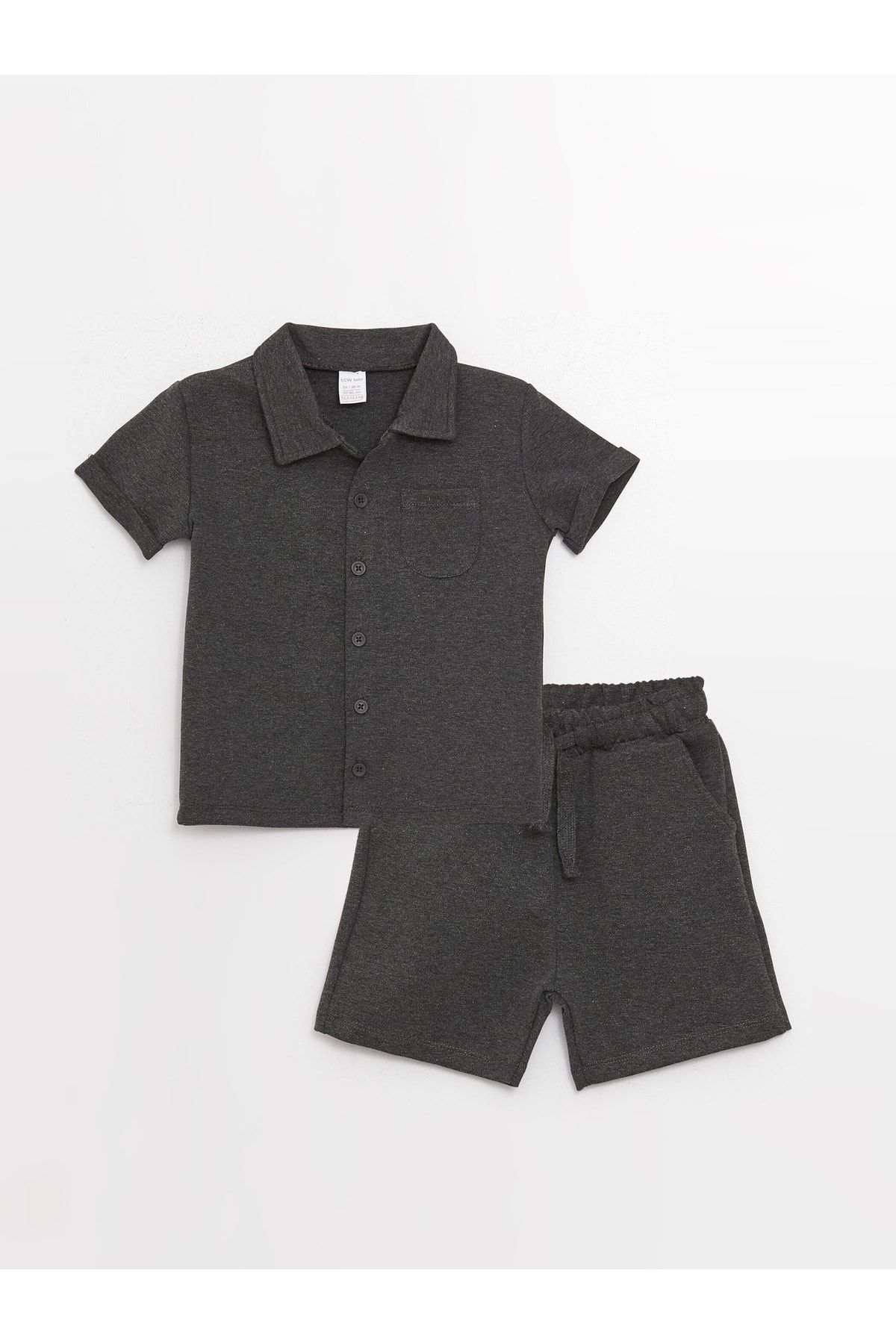 LC Waikiki-Kurzarm Basic Baby Jungen Shirt und Shorts 2er Set 1