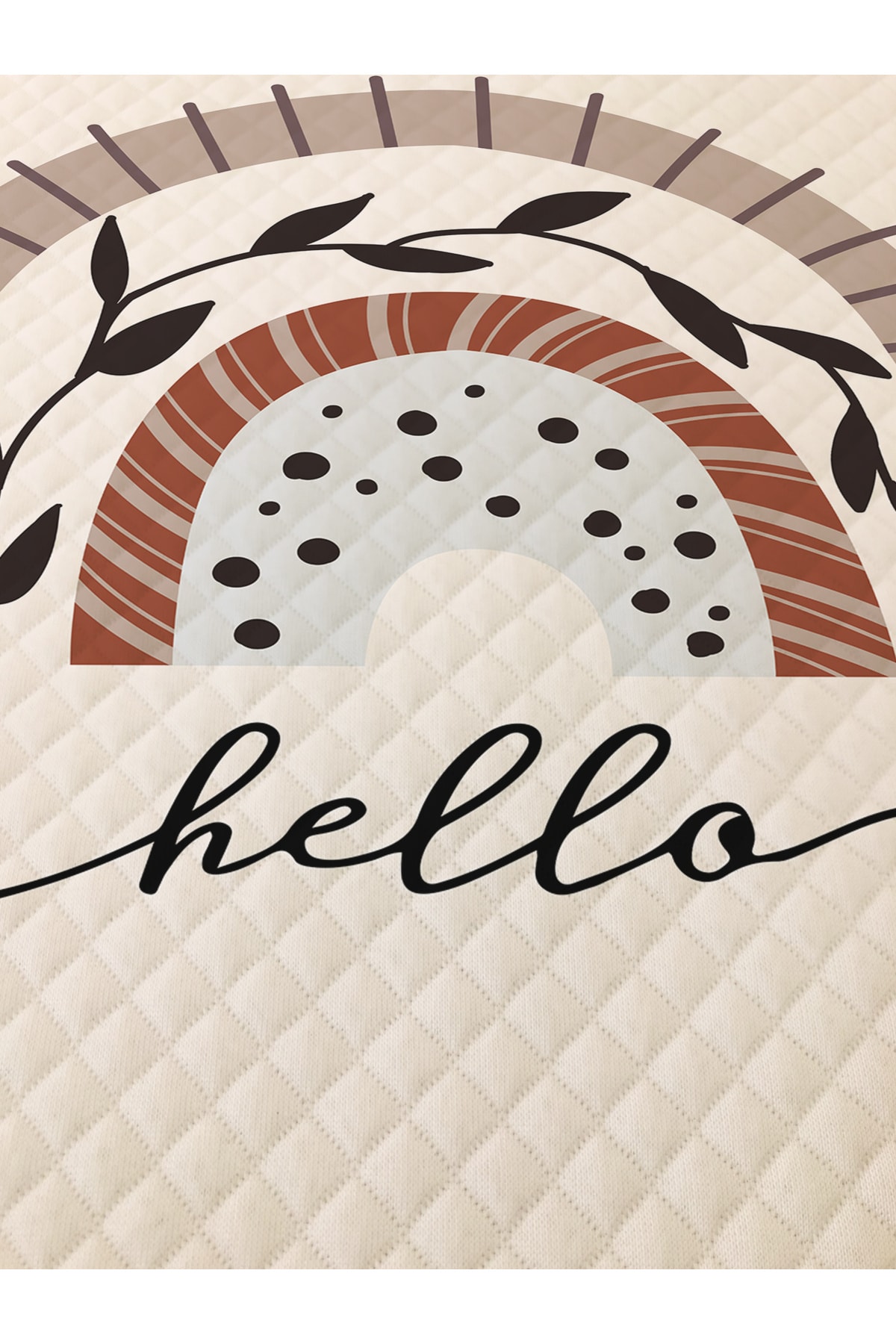 Evmila Gökkuşağı Desenli Bebek Ve Çocuk Baskılı Tek Kişilik Pike Takımı 160 X 220 Cm Beyaz fotoğrafı 2 (önizleme)