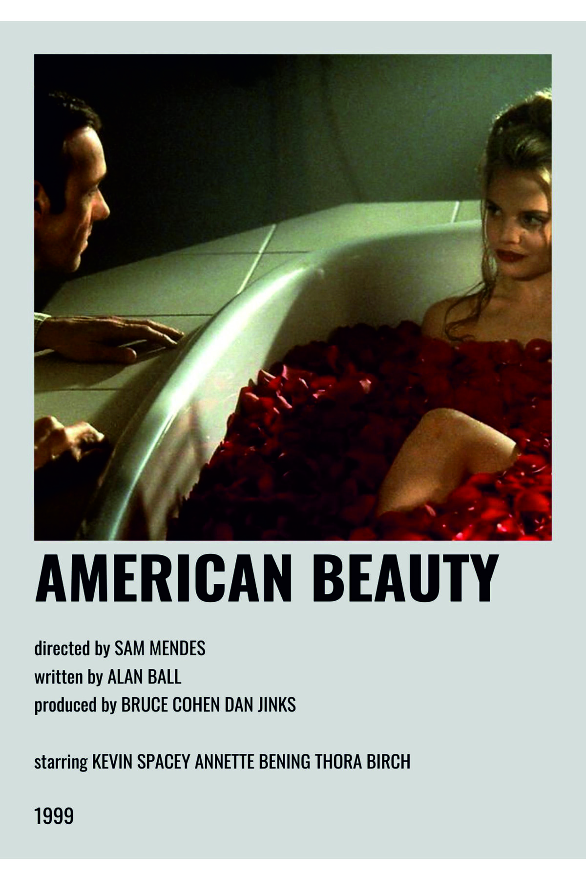 American Beauty Film Info Card Wall Poster