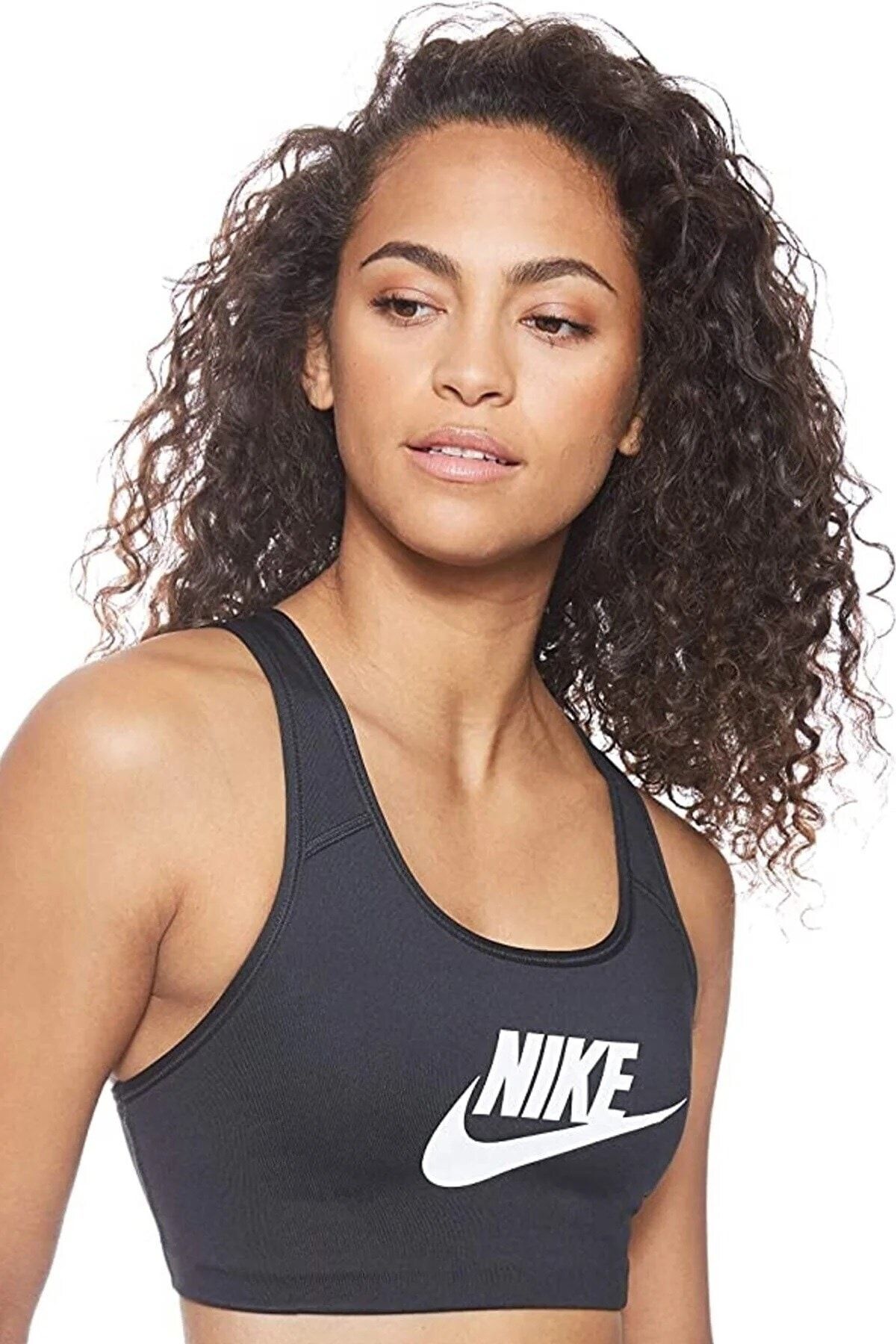 Nike Womens DF Swoosh Futura GX Sport Bra, Color Black (Black/White ), Size  XL price in Saudi Arabia,  Saudi Arabia