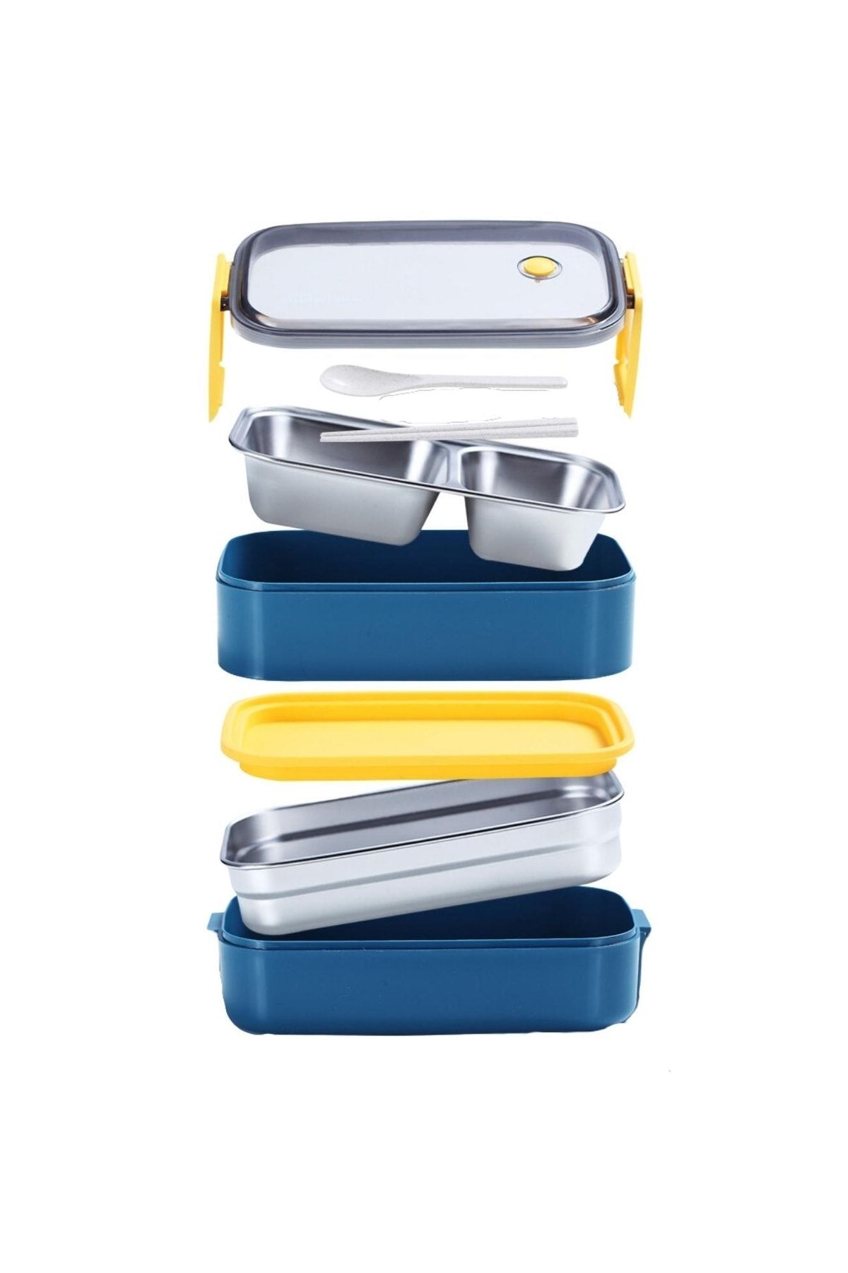 ست ظروف کمپینگ قرمز BENTO 1400ML Lunchbox مجموعه جدید دو Forele 2 جعبه غذاخوری اکسپدیشن فولادی Vagonlife