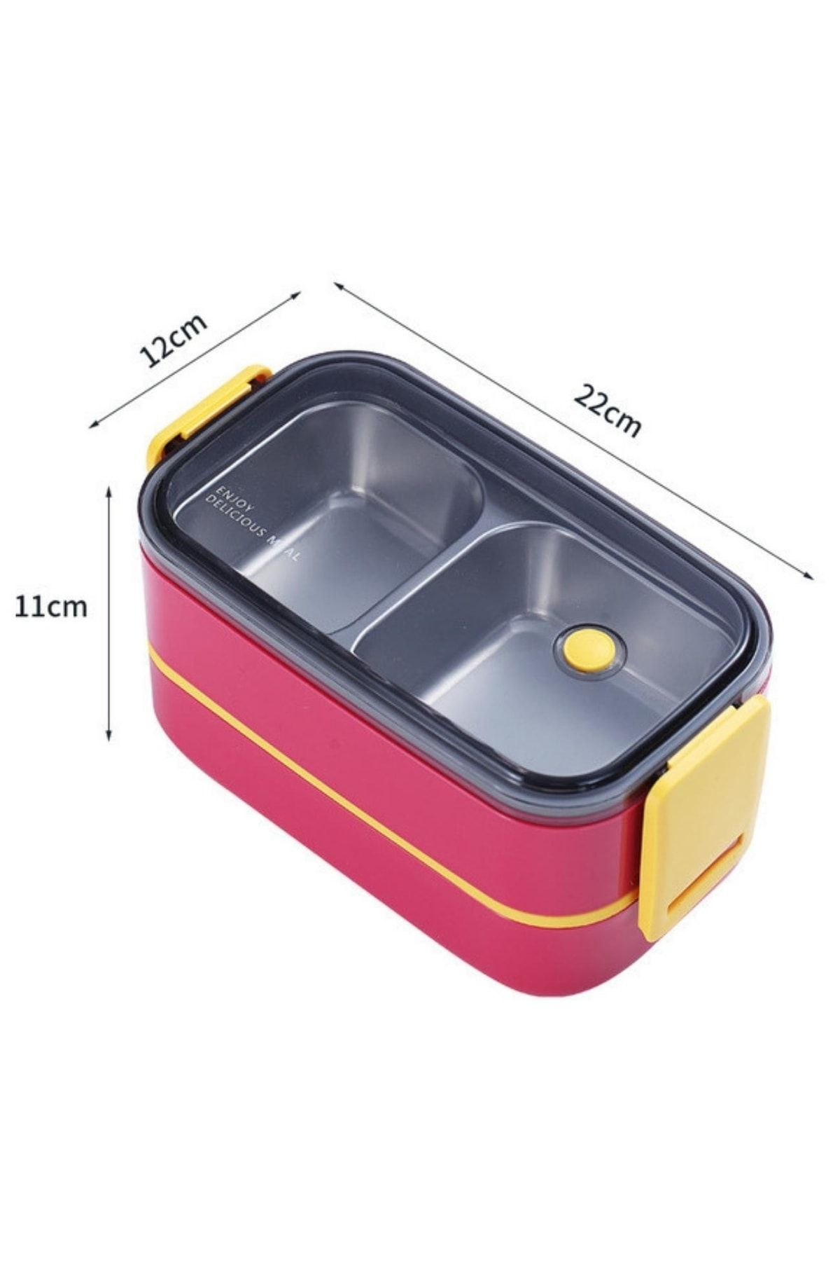 ست ظروف کمپینگ قرمز BENTO 1400ML Lunchbox مجموعه جدید دو Forele 2 جعبه غذاخوری اکسپدیشن فولادی Vagonlife