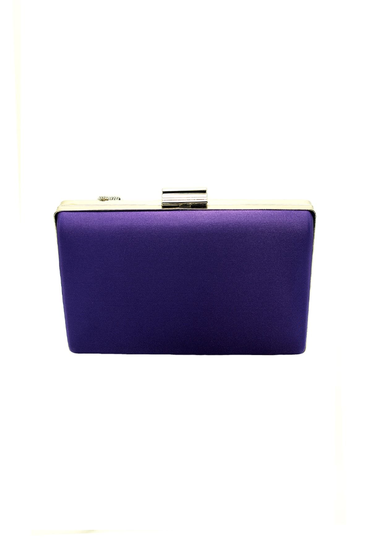 Deep purple sales clutch bag