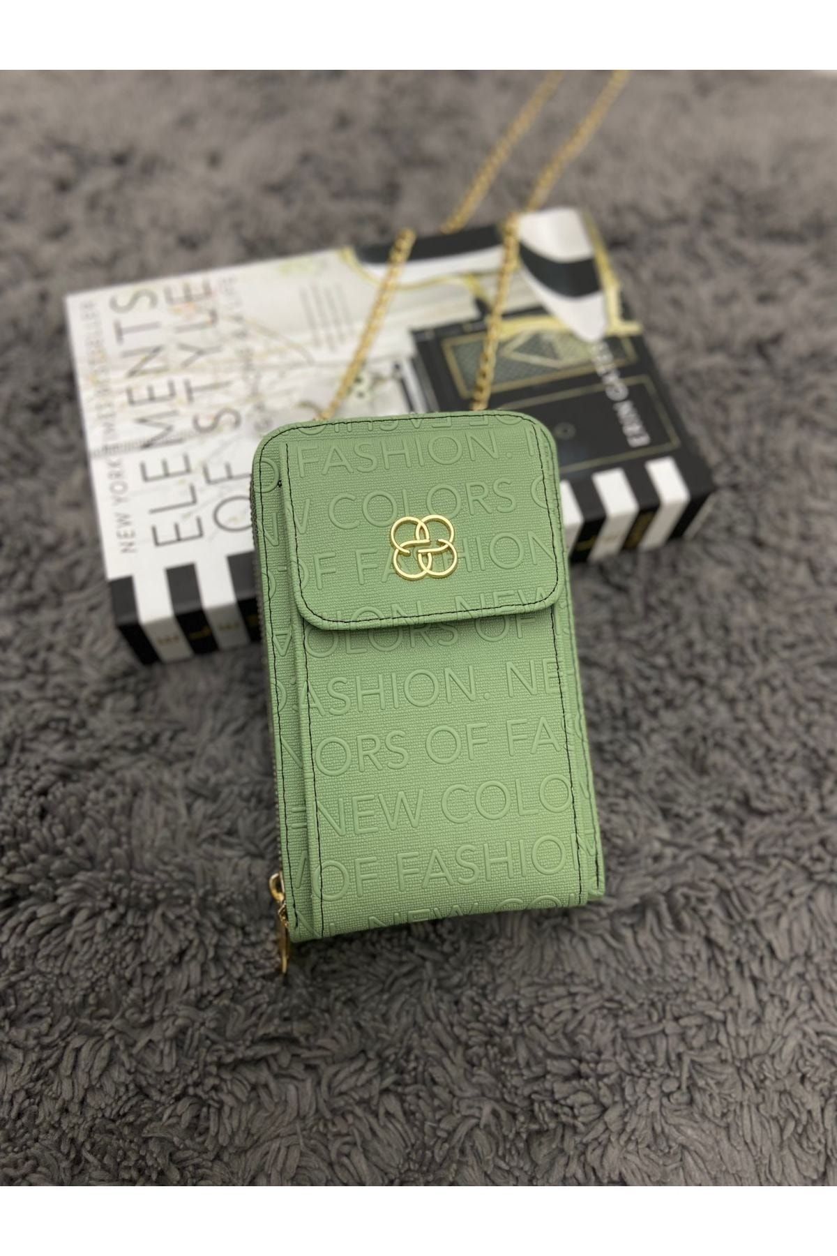 ms mixxstore Green Color Stylish Model Women s Wallet Hand and Shoulder Bag with Shoulder Strap and Phone Compartment