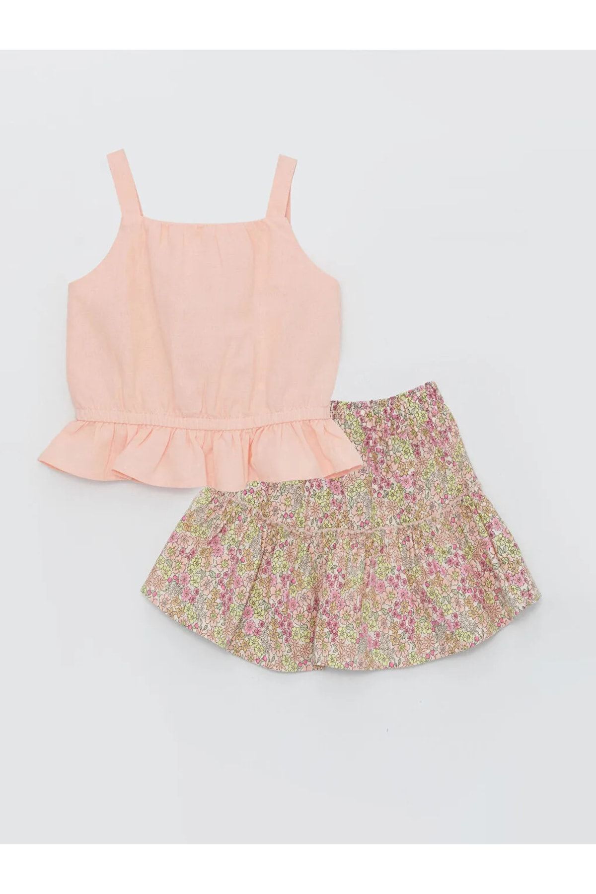 LC Waikiki-Lcw Baby Bluse und Rock mit eckigem Kragen für Baby-Mädchen, 2er-Set 1