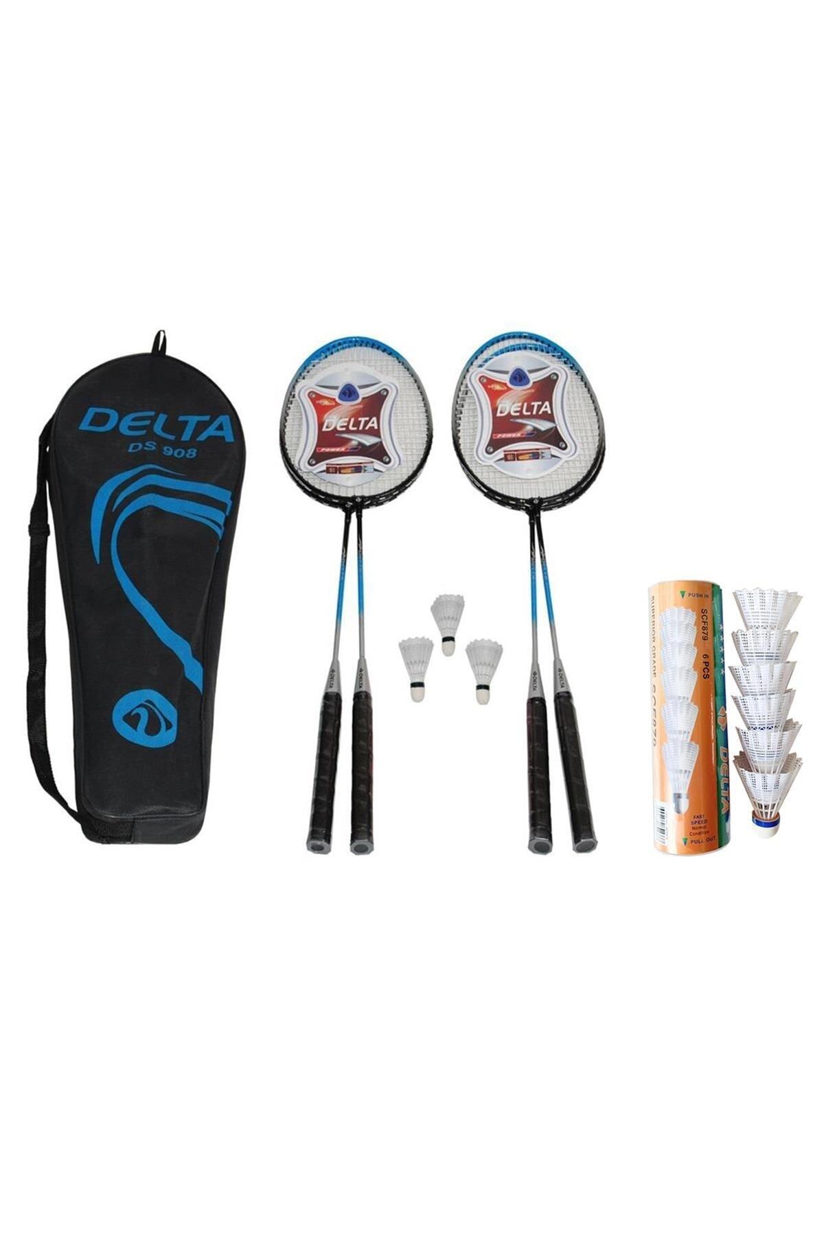 Delta 4 Adet Badminton Raketi + Çantası + 9 Adet Yüksek Hız Sevenler İçin Badminton Topu Seti