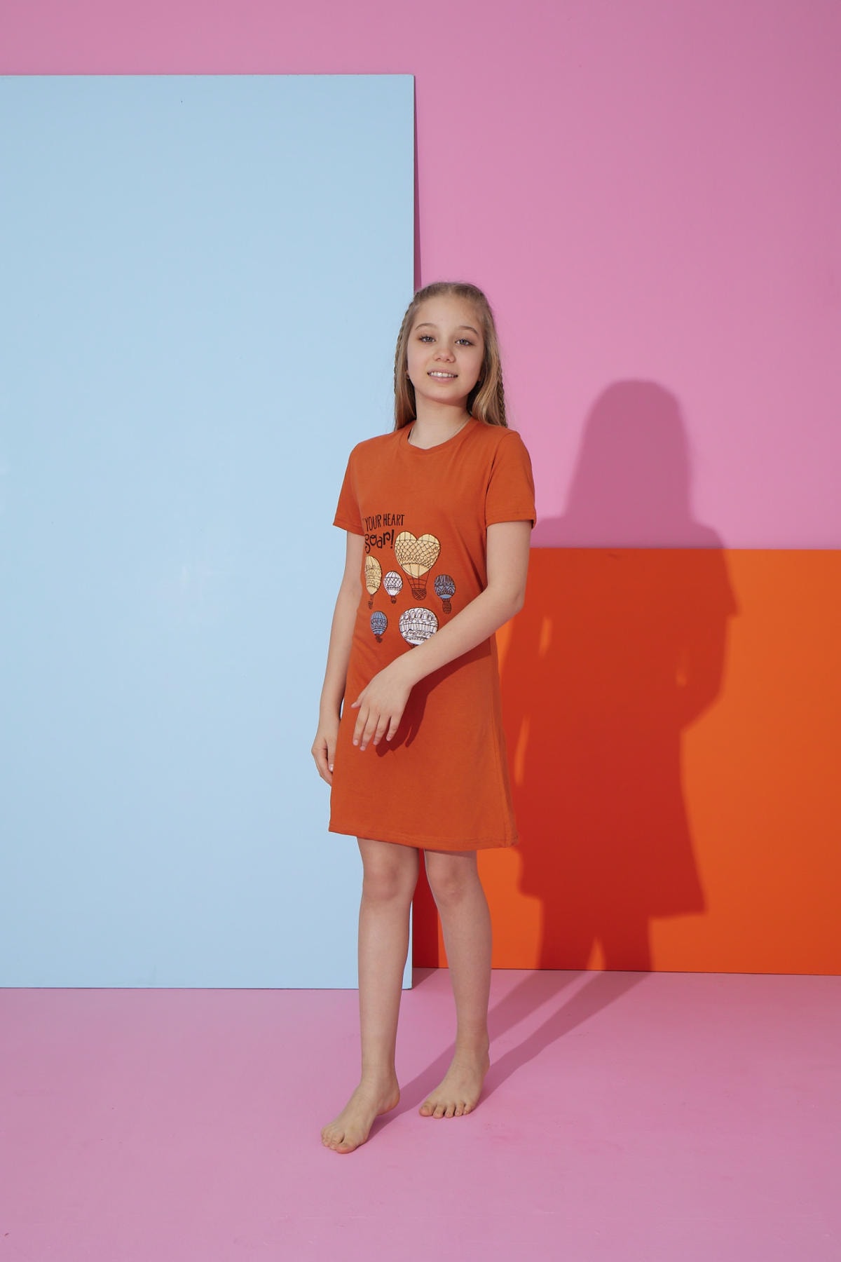 Ayans Pijama Penye %100 Pamuk Yazlık Şık Tunik (gecelik)