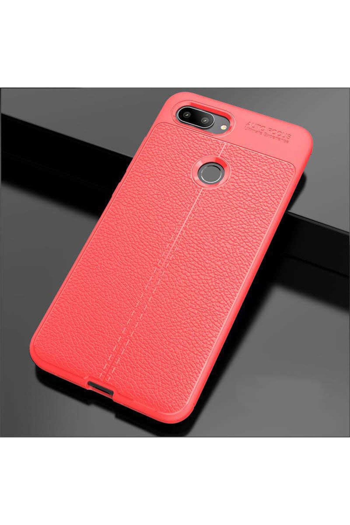 Xiaomi Mi 8 Lite Case Great Cut Niss Cover with Leather Surface Look
