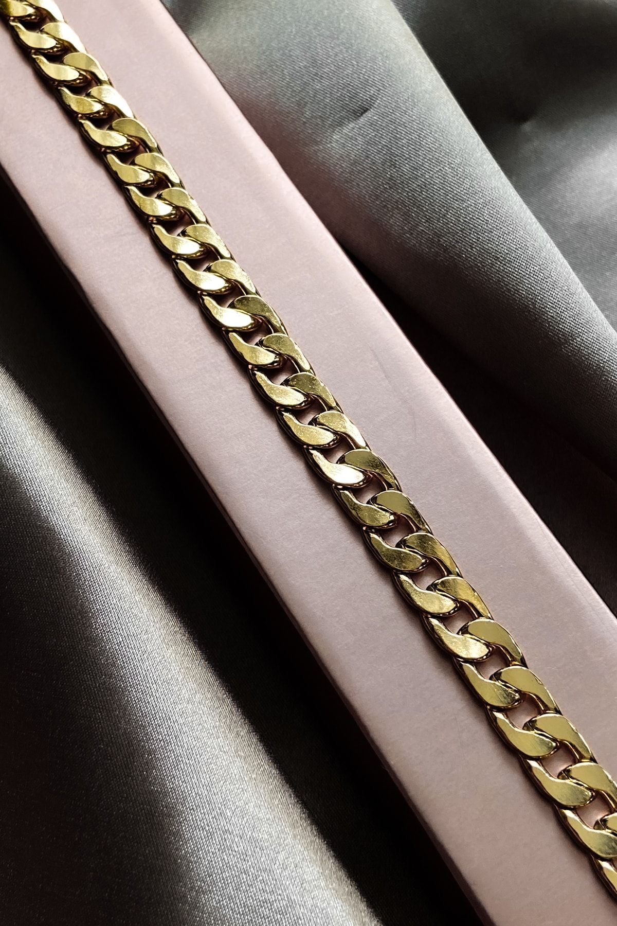 Gold and top silver mens necklace