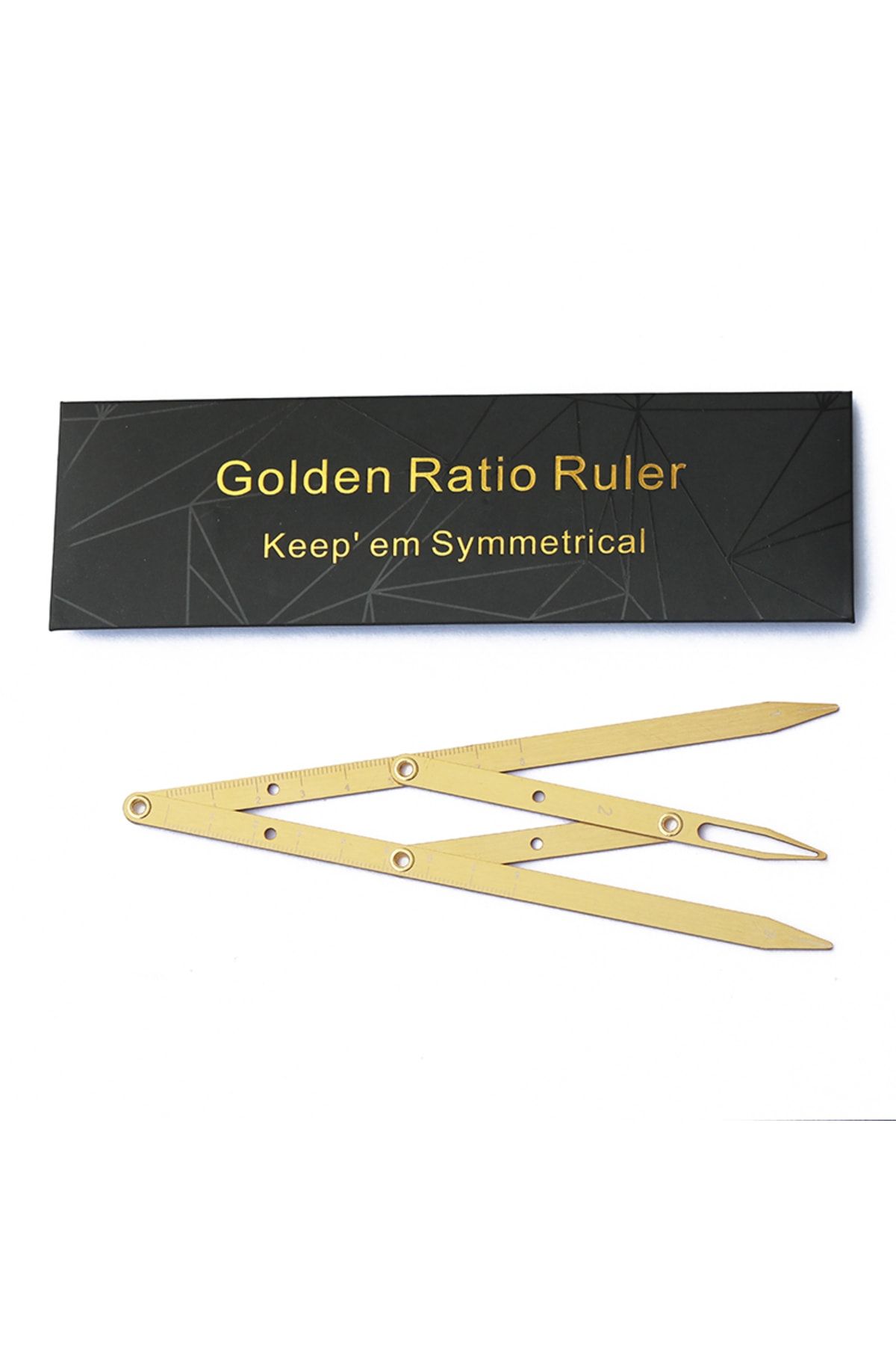 Golden-Prime Gold Ratio Ruler Metal Gold For Microblading And Permanent Makeup 2