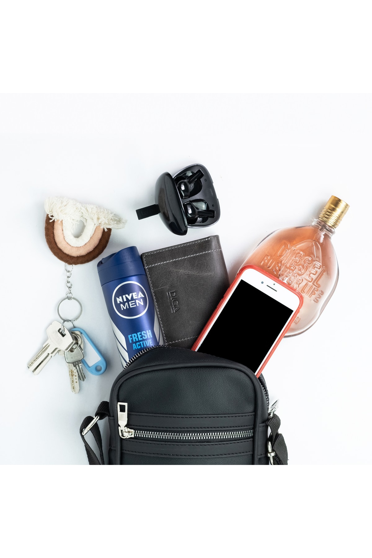 Ramsburry  Unisex Çapraz Ayarlanabilir Askılı Göğüs Çantası Çok Gözlü Bodybag - Görsel 2