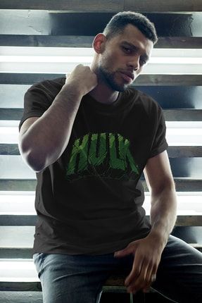 Erkek Siyah Hulk Oversize Tshirt 68382-OT-BLCK-MAN-01-HULK