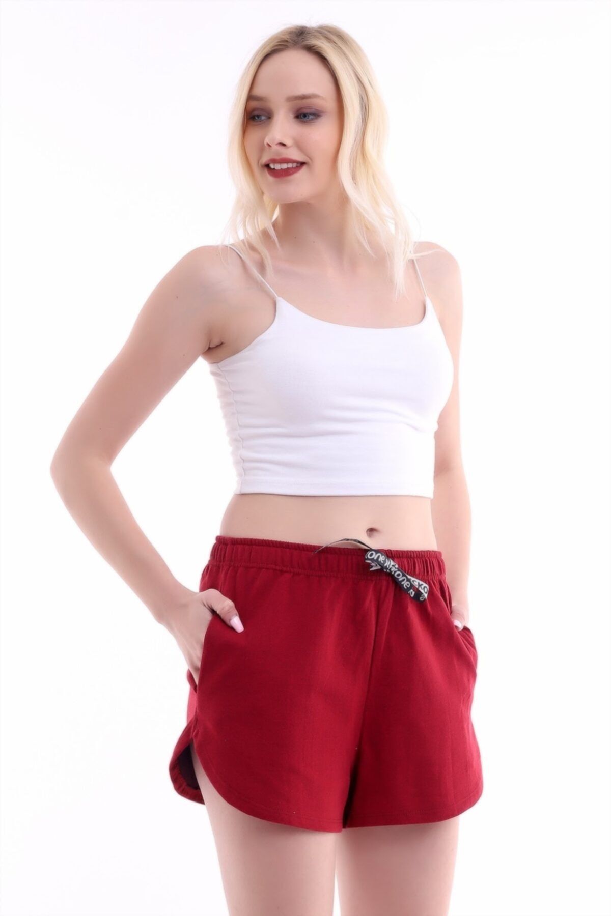 Red clearance mini shorts