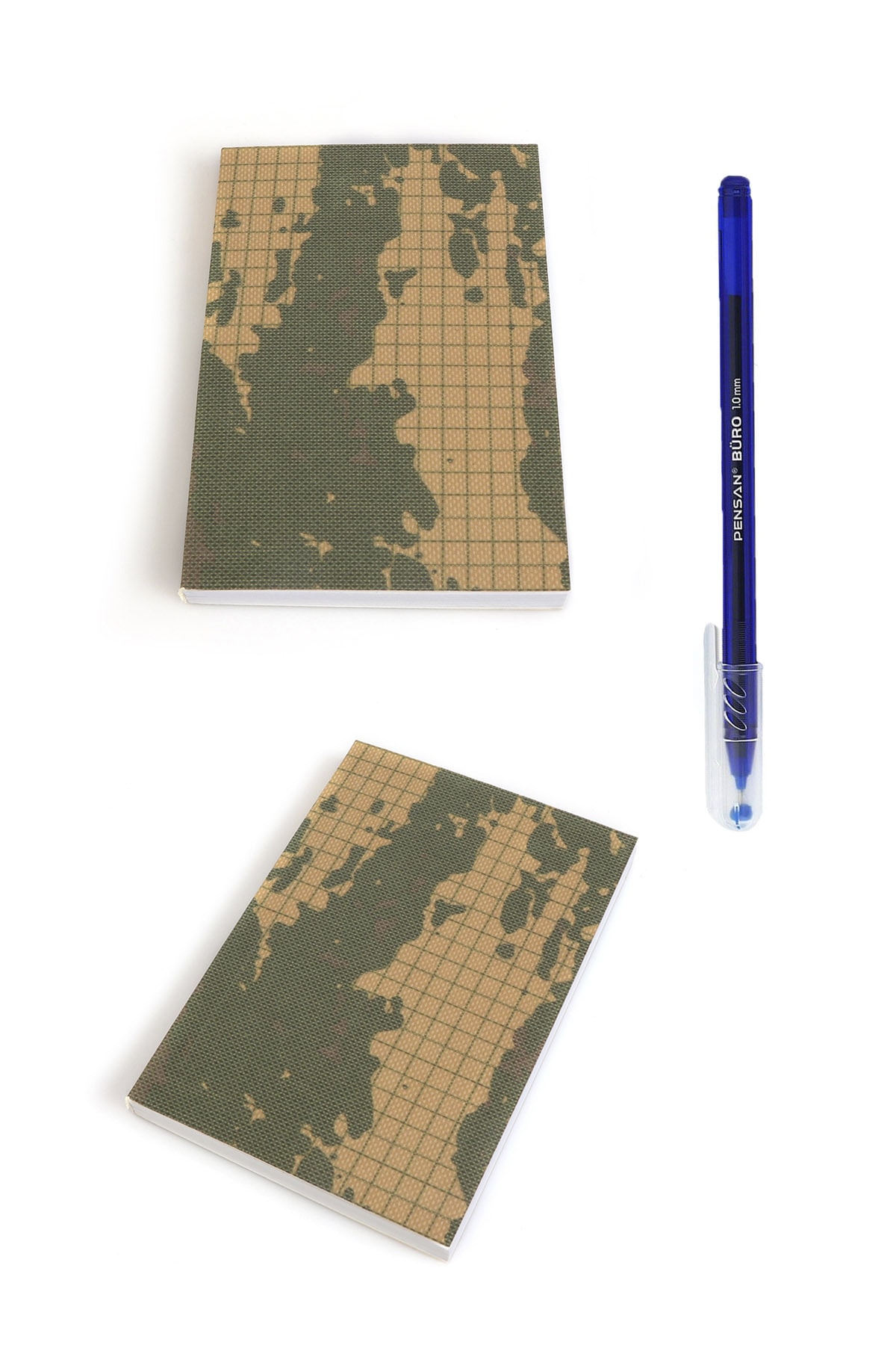 Asker Marketi Kamuflaj Cep Boy Çizgili Not Defteri