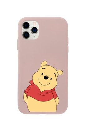 Iphone 11 Pro Sevimli Winnie Pooh Tasarımlı Pembe Telefon Kılıfı MCIP11PLSWPH