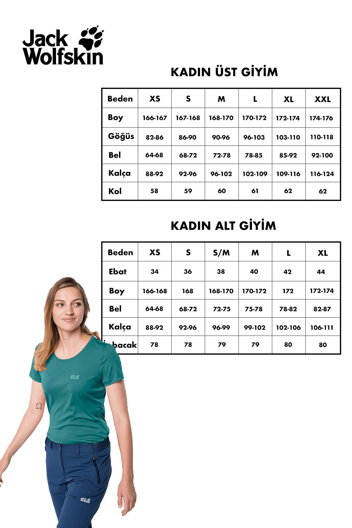 Jack wolfskin clearance size chart womens