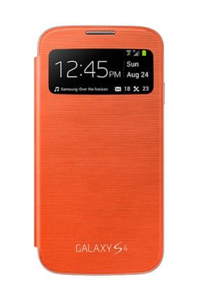 i9500 Galaxy S4 Orjinal S View Cover Kılıf - Turuncu EF-CI950BOEGWW OUT00492T