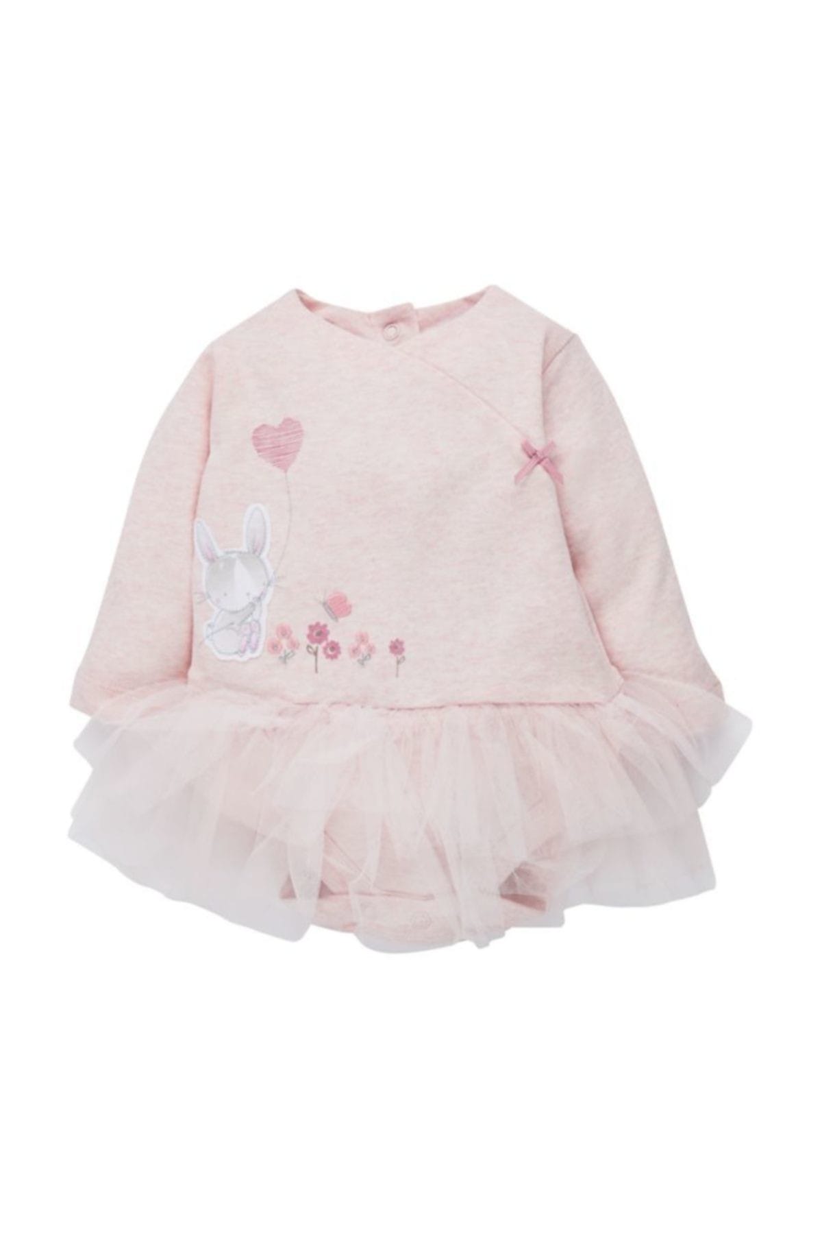 MOTHERCARE Kız Bebek Pembe Çıtçıtlı Zıbın Body