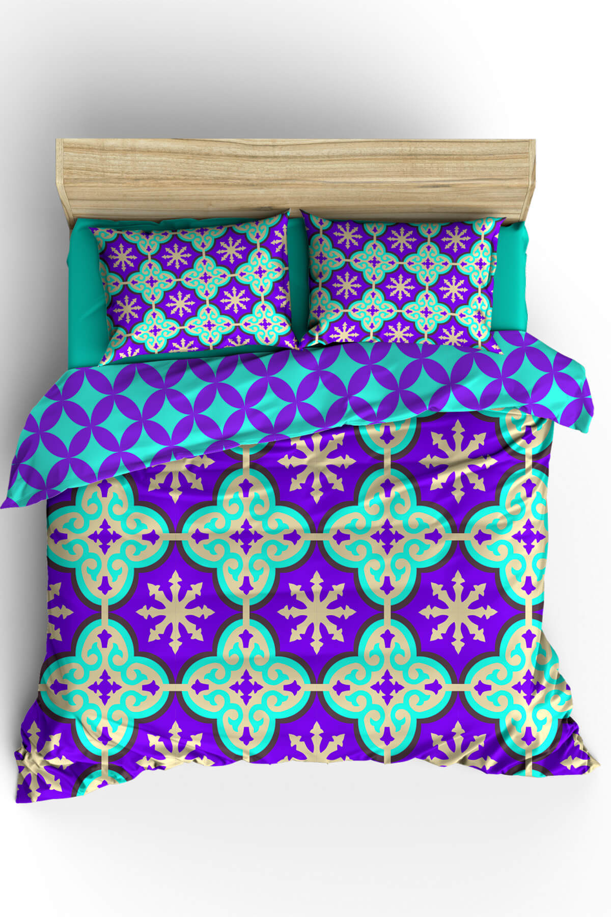 Helen George Çift Kişilik Tile Nevresim Takımı