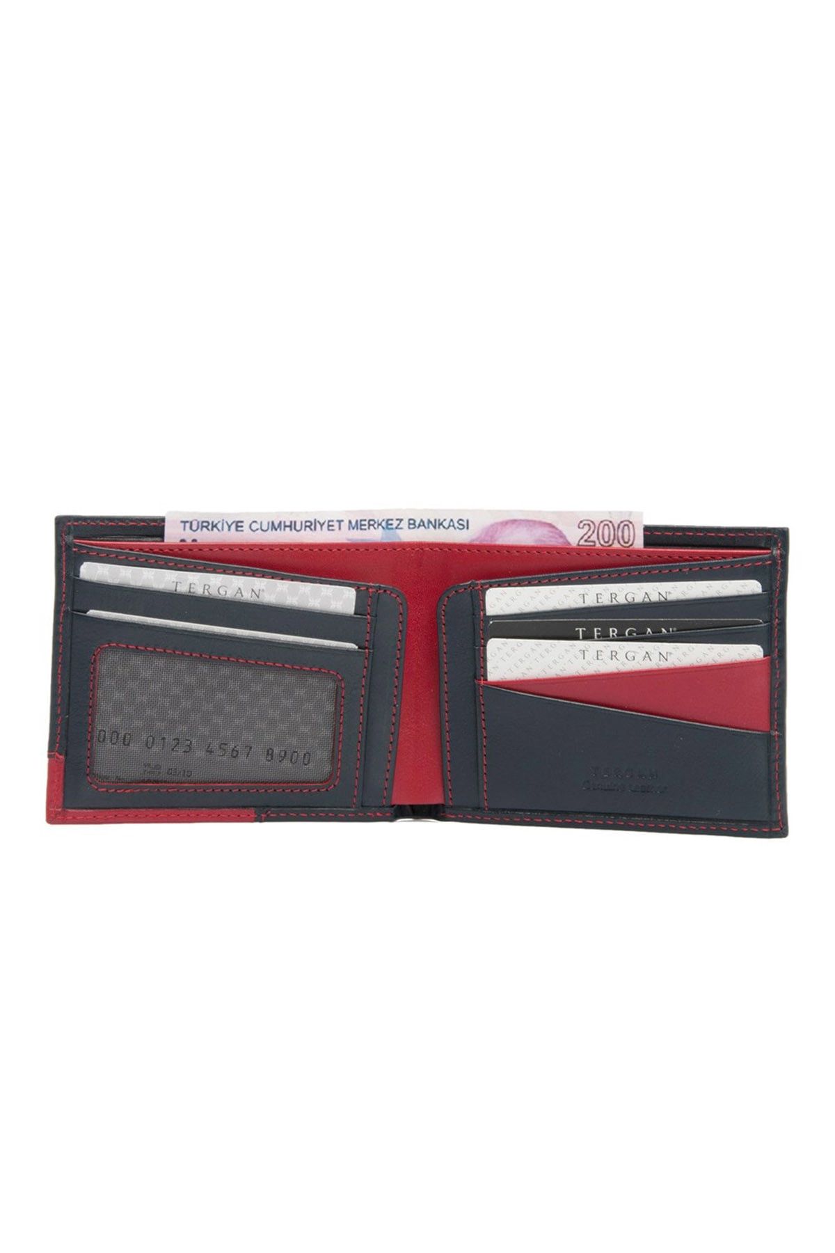 Tergan-Genuine Leather Navy Blue Men's Wallet S1CE00001613 2