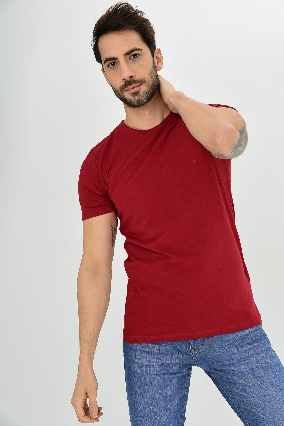 DYNAMO T-Shirt Bordeaux Slim Fit AR6247