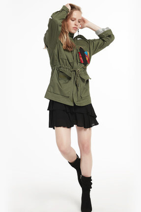 Twist Kadin Haki Pardesu Tw6180011021 Fiyati Yorumlari Trendyol